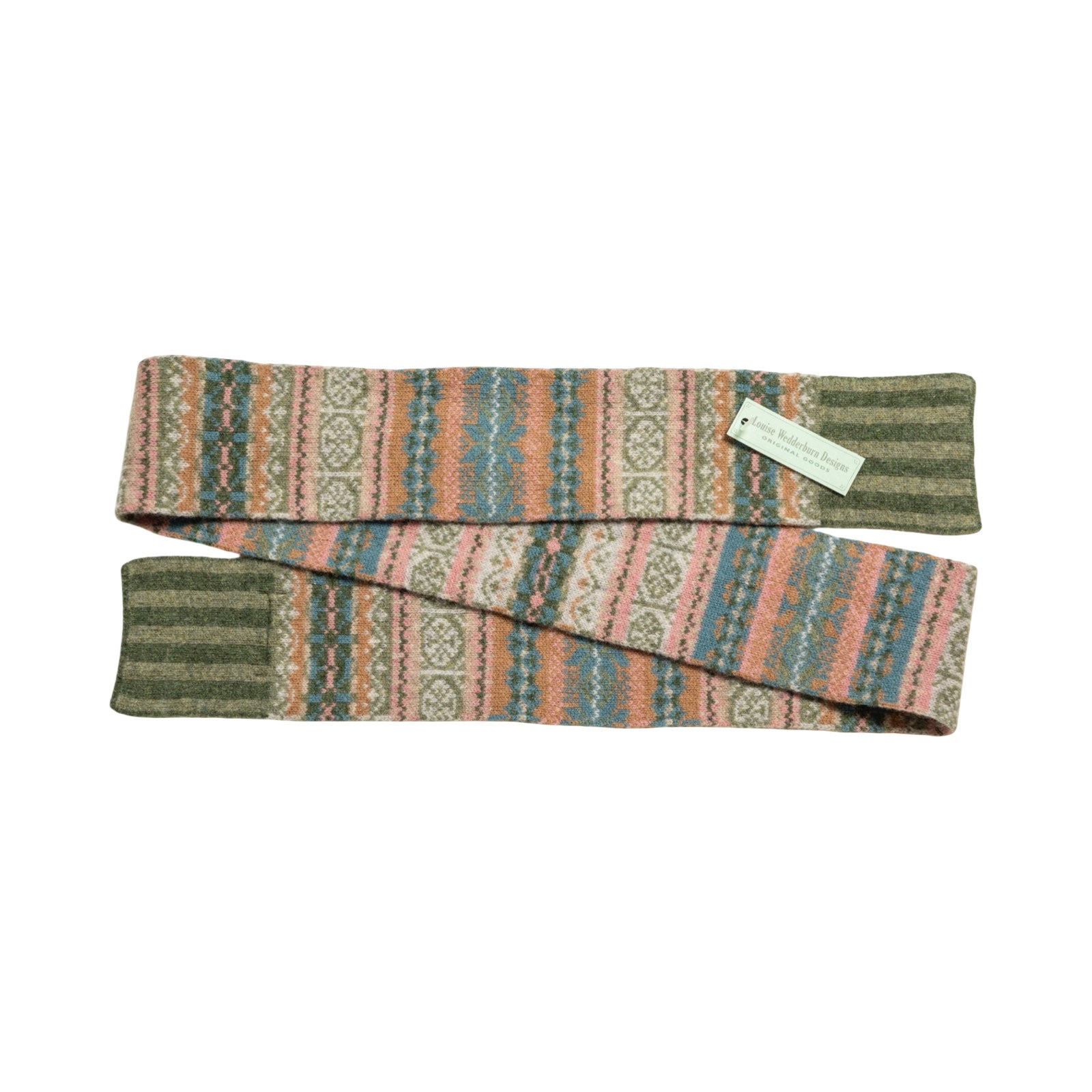 Landscape Fairisle Skinny Lambswool Scarf