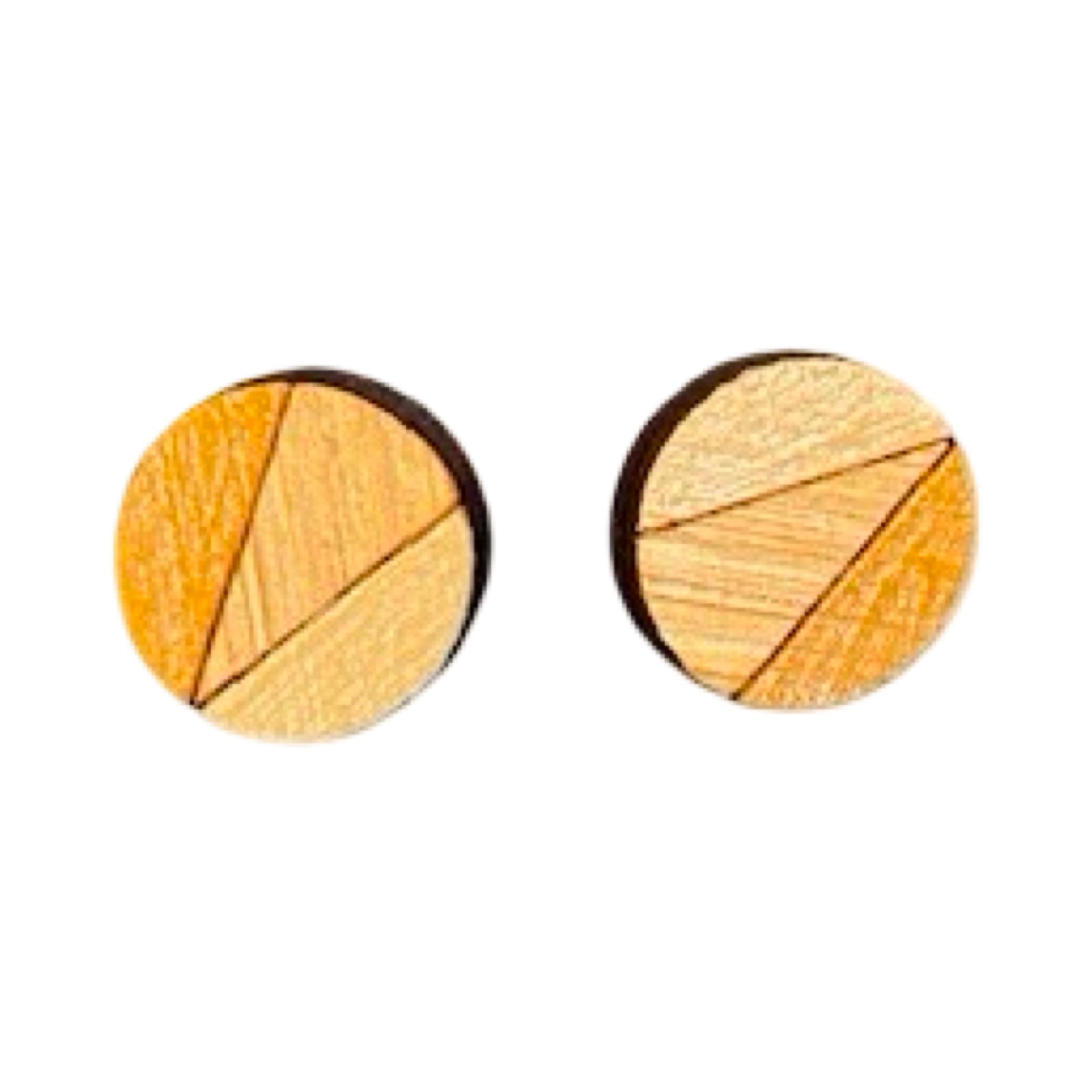 Harvest Circle Bamboo Stud Earrings