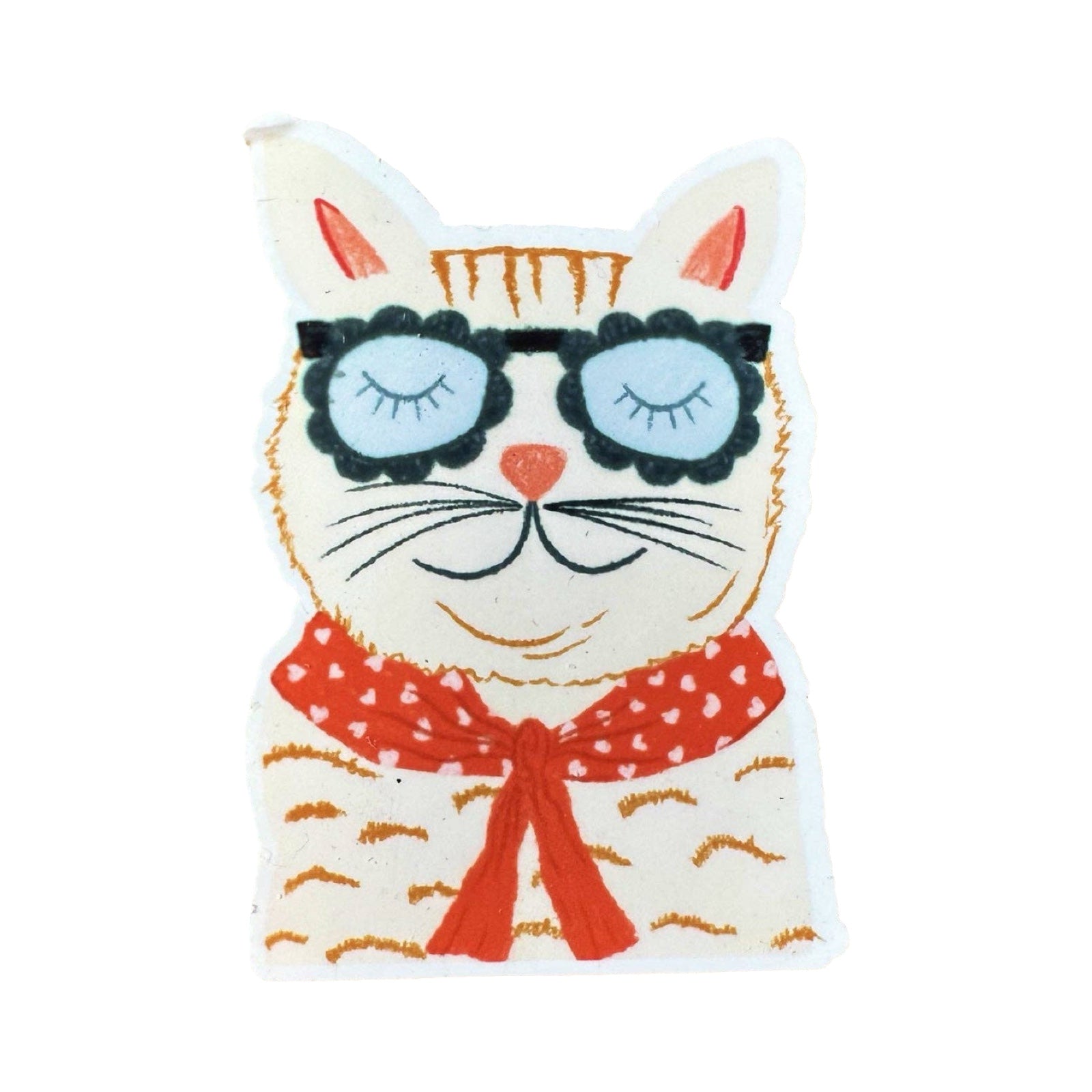 Cat in Glasses Sticker
