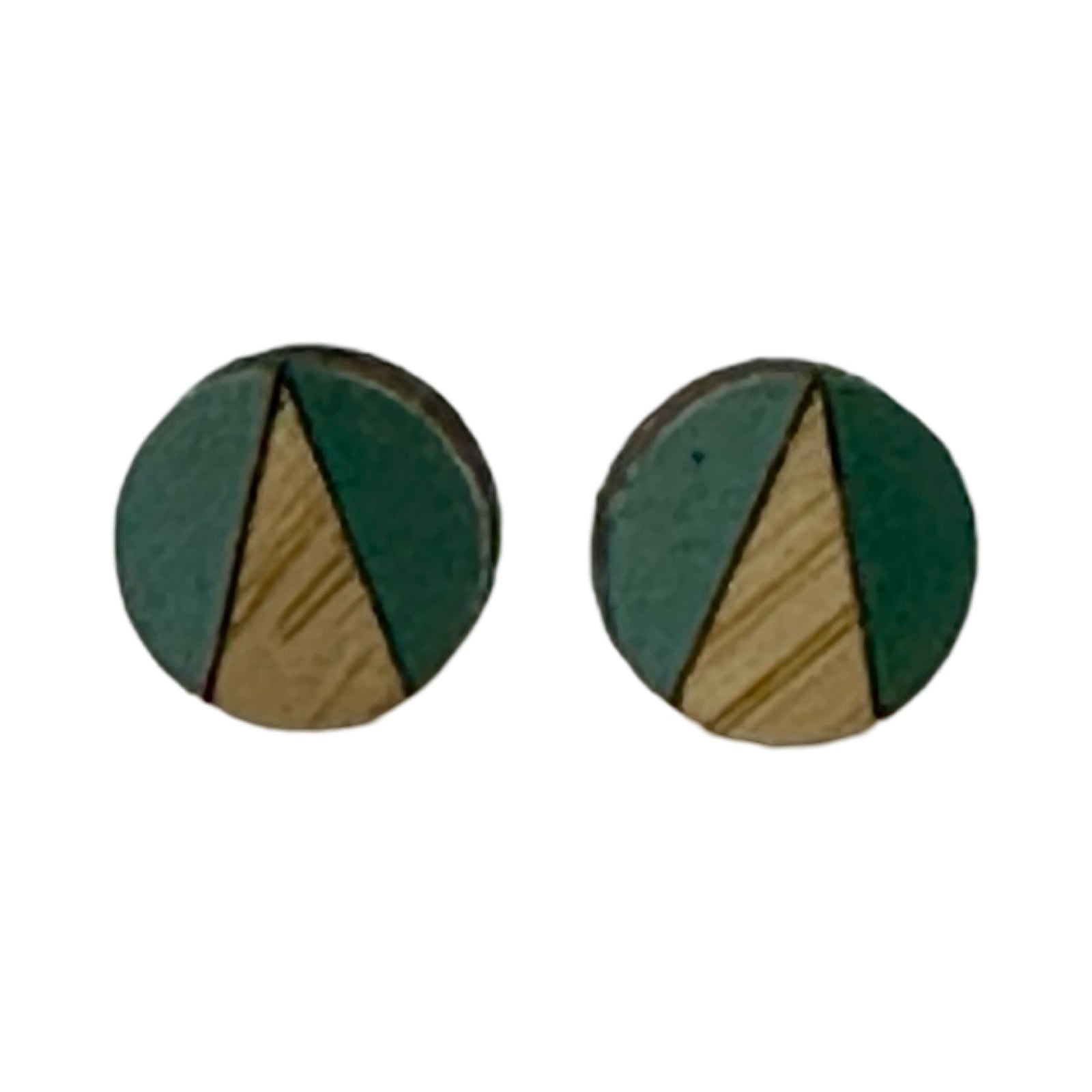 Sea Breeze Circle Bamboo Stud Earrings