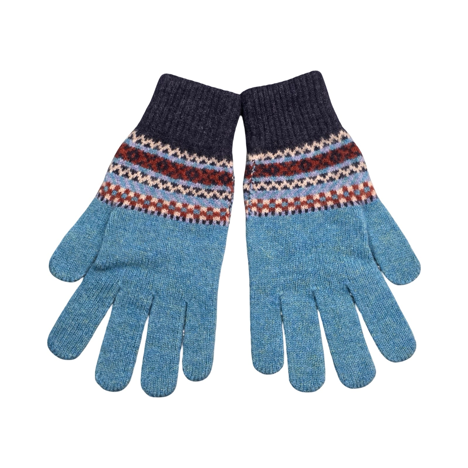 Blue Lochinver Lambswool Gloves