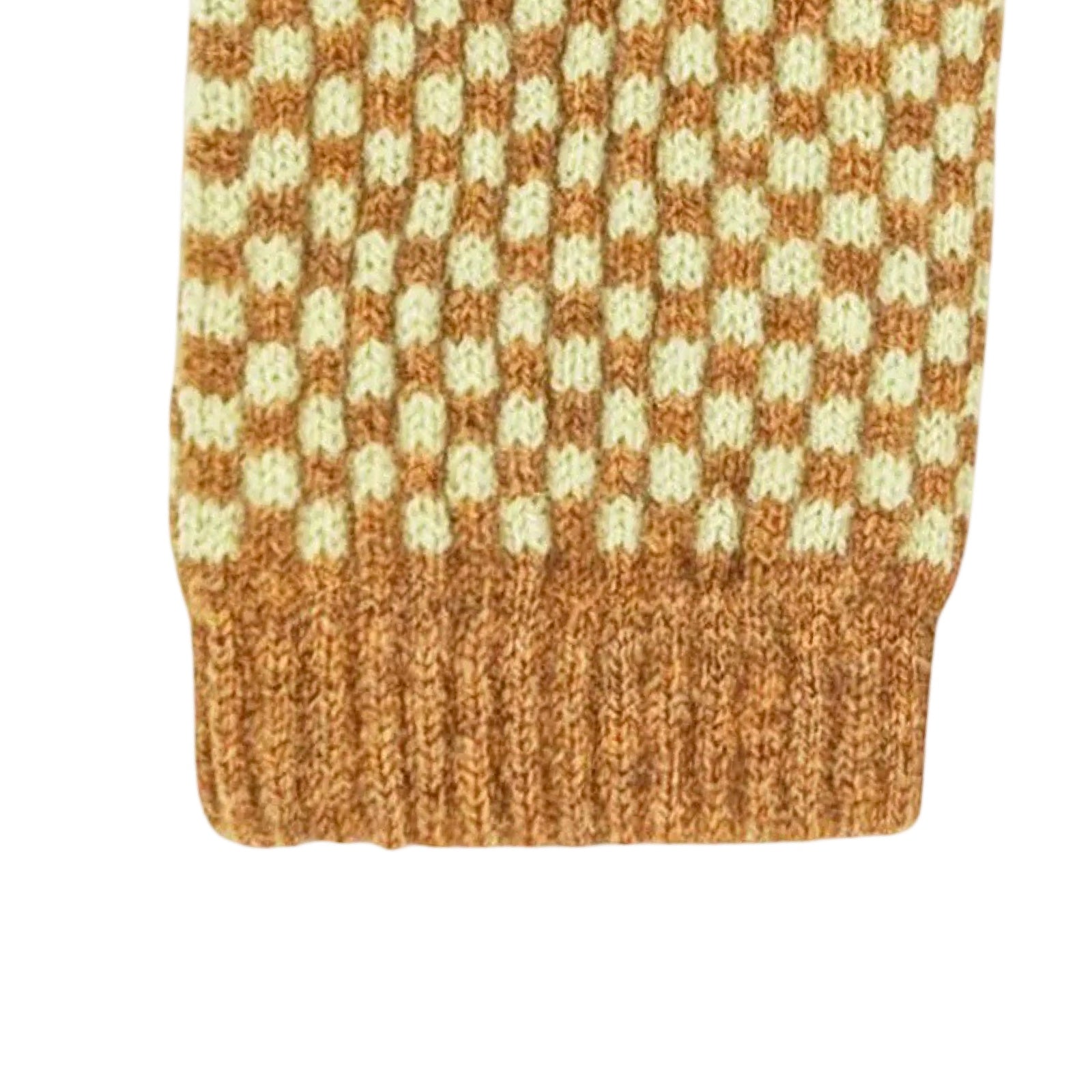 Checked Women's Lambswool Wrist Warmers