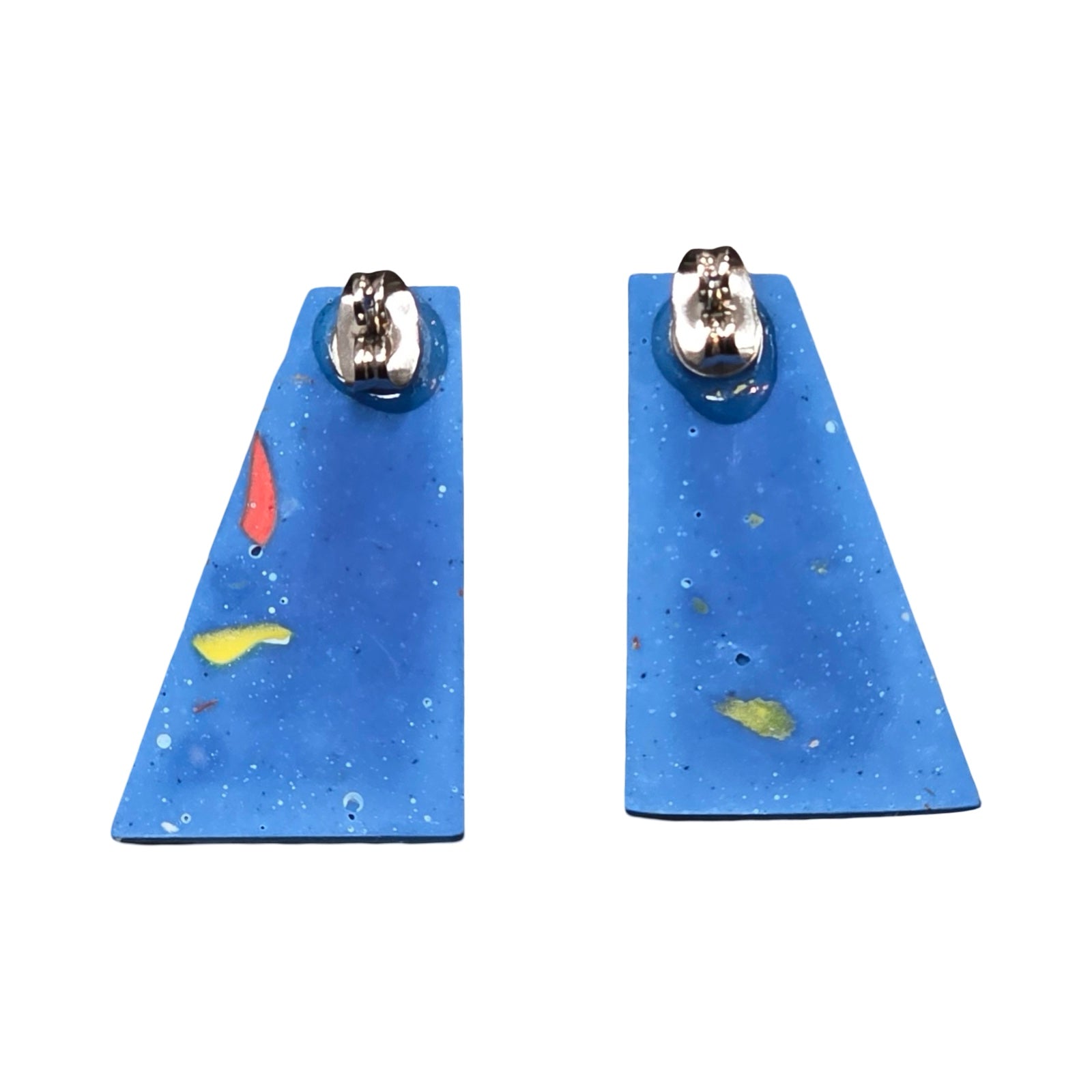 Blue Trapezoid Earrings