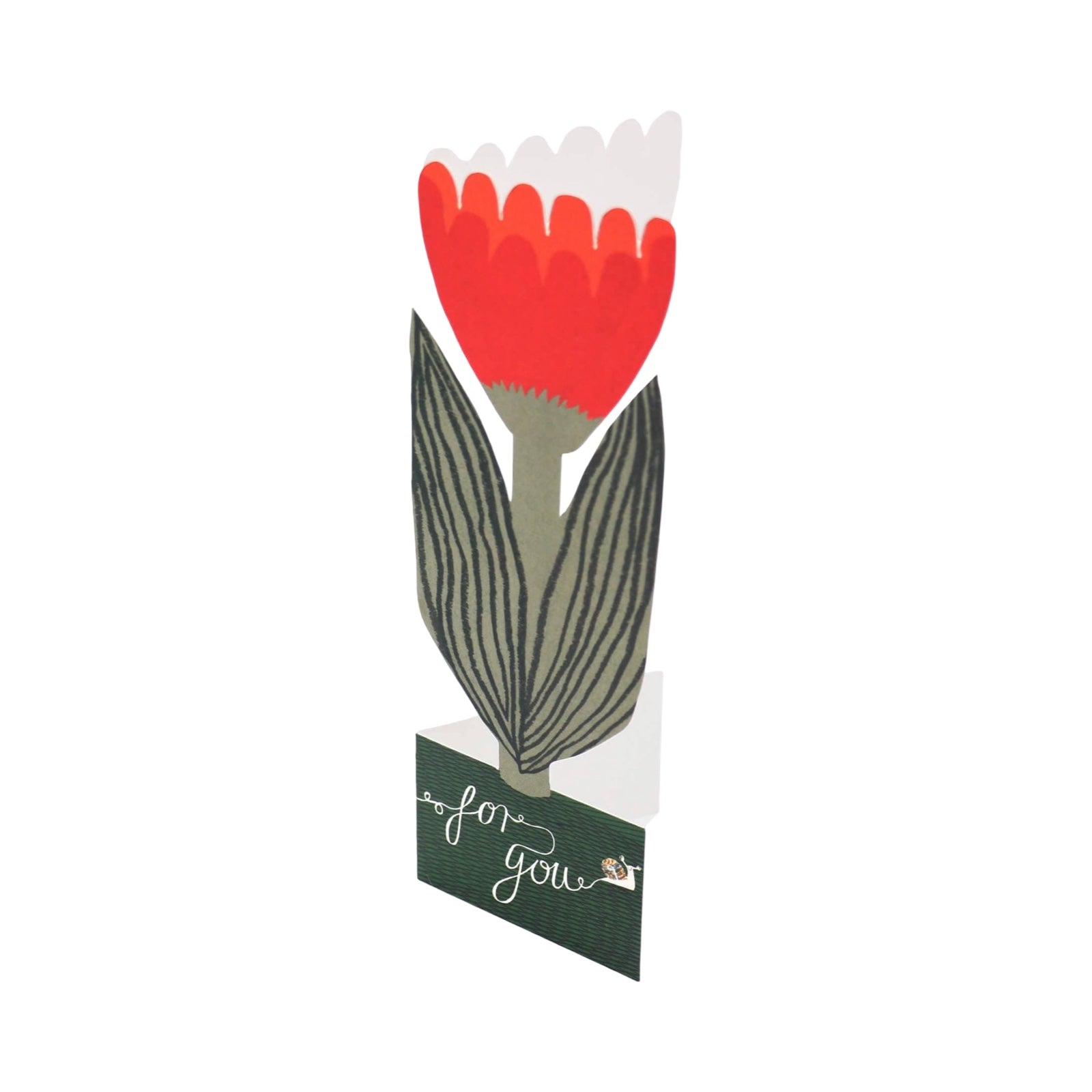 Red Tulip For You Card