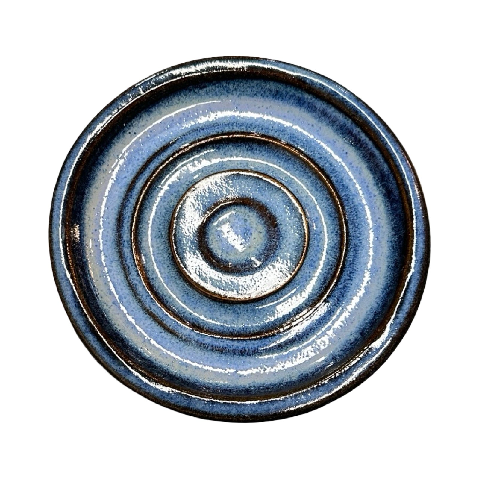 Blue Stoneware Soap Dish