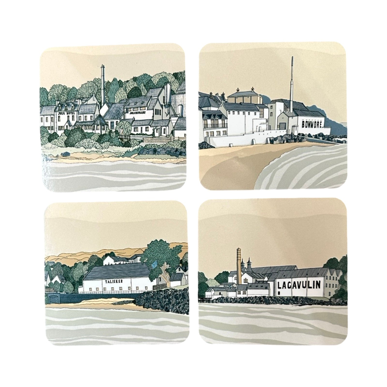 Scottish Distilleries Coaster Set