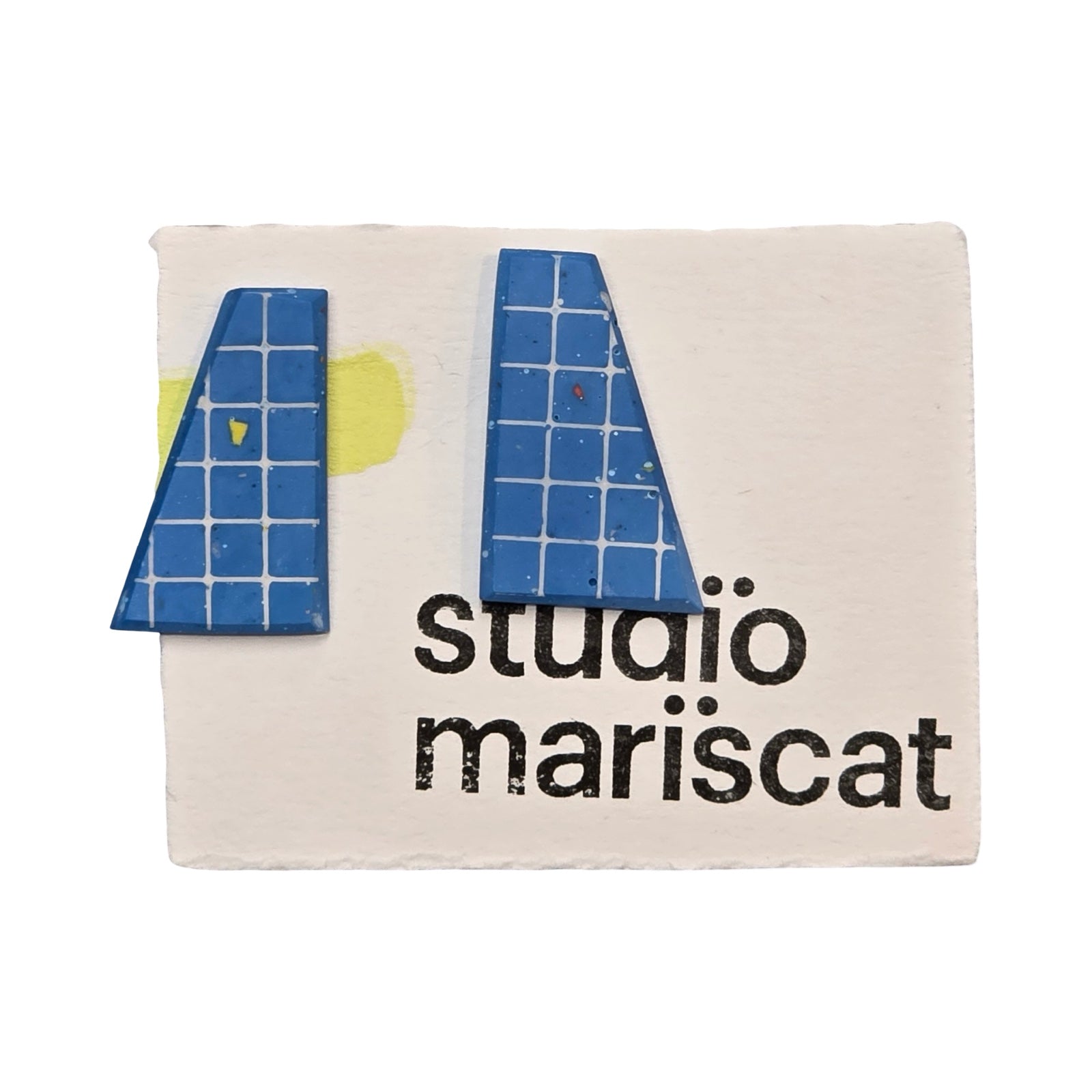 Blue Trapezoid Earrings