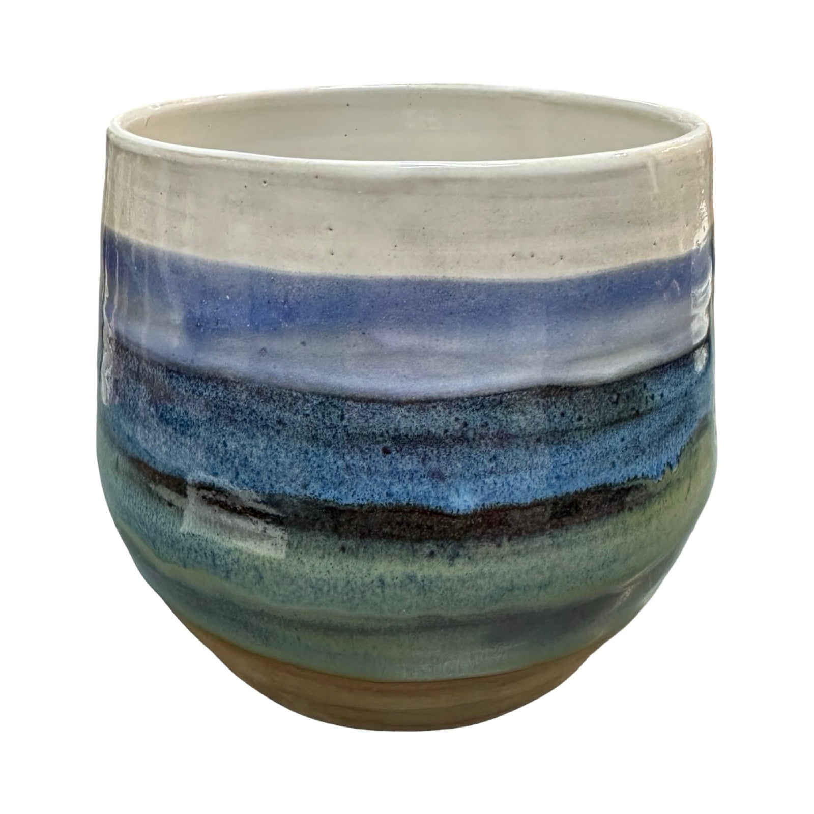 Snow Topped Stoneware Plant Pot