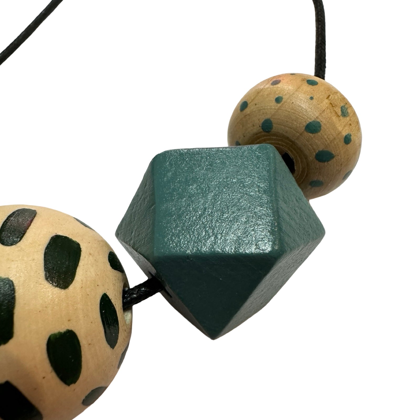 Chunky Blue Bamboo Necklace