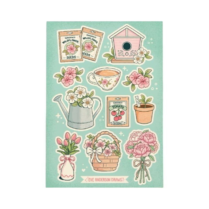 Cottage Garden Sticker Sheet