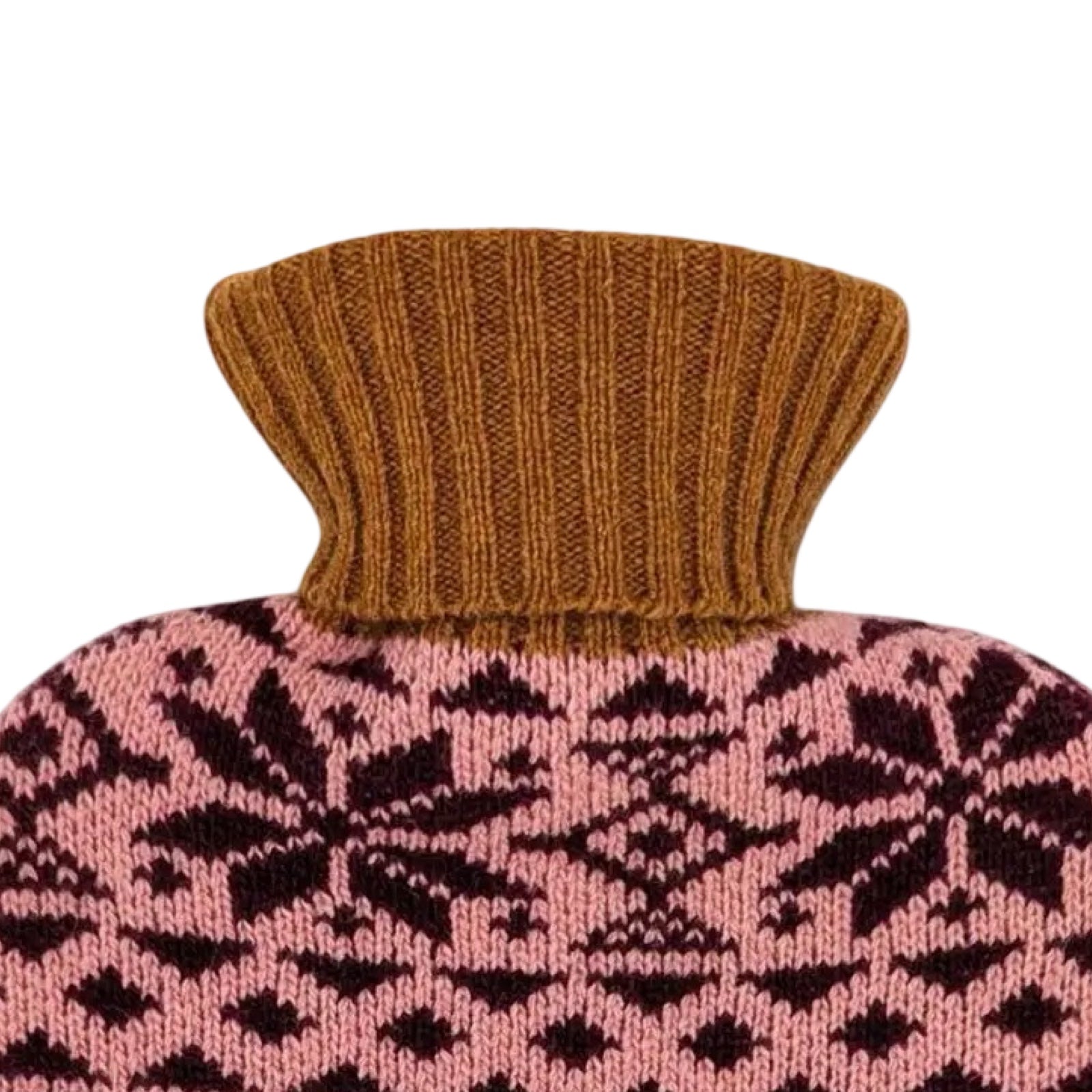 Plum Fairisle Lambswool Hot Water Bottle