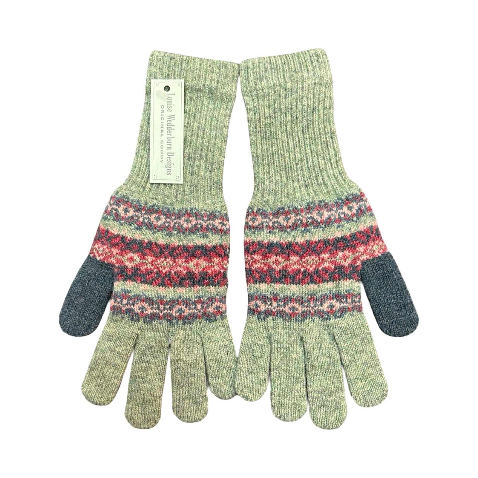 Oak Leaf Fairisle Shetland Gloves