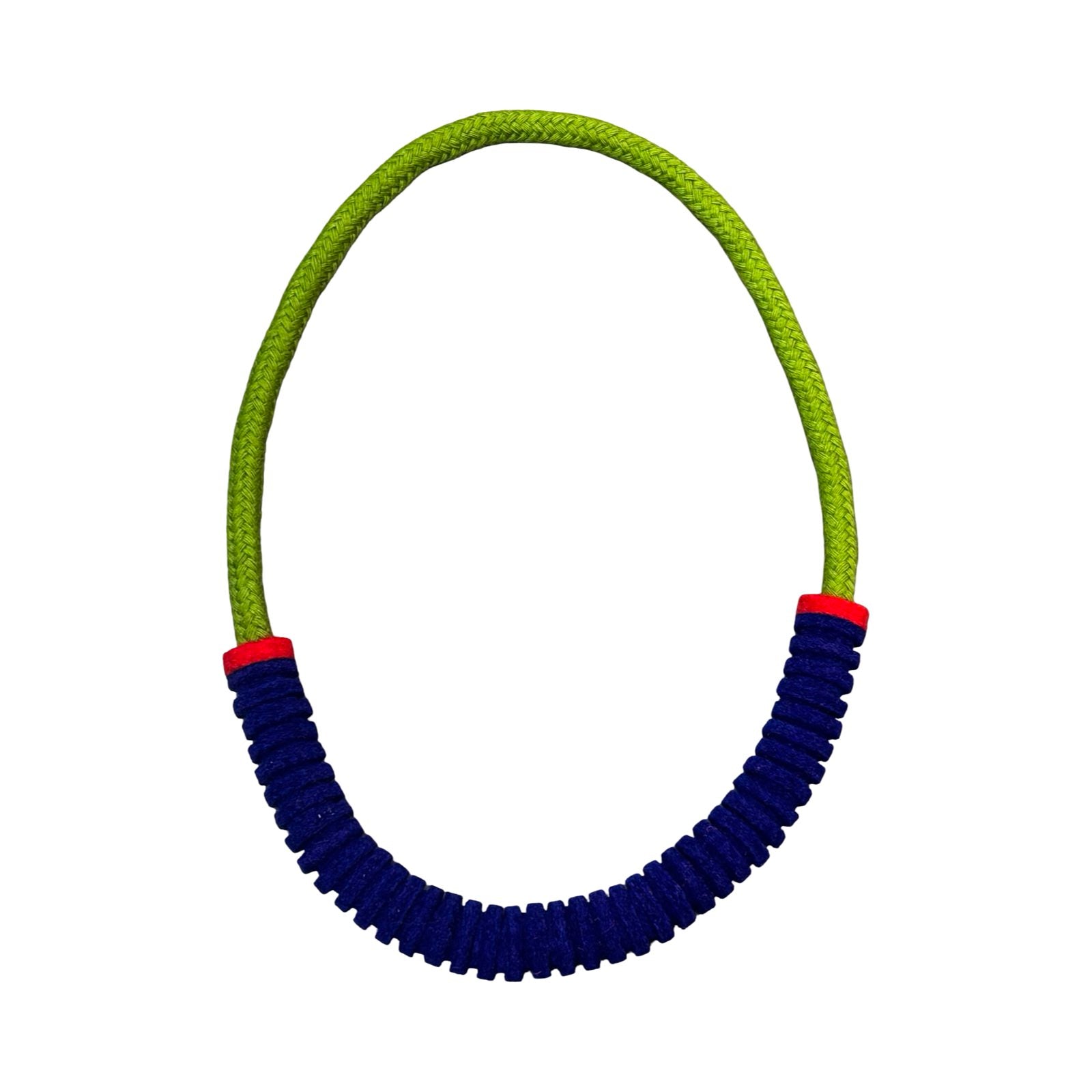Blue and Green Anna Felt Necklace