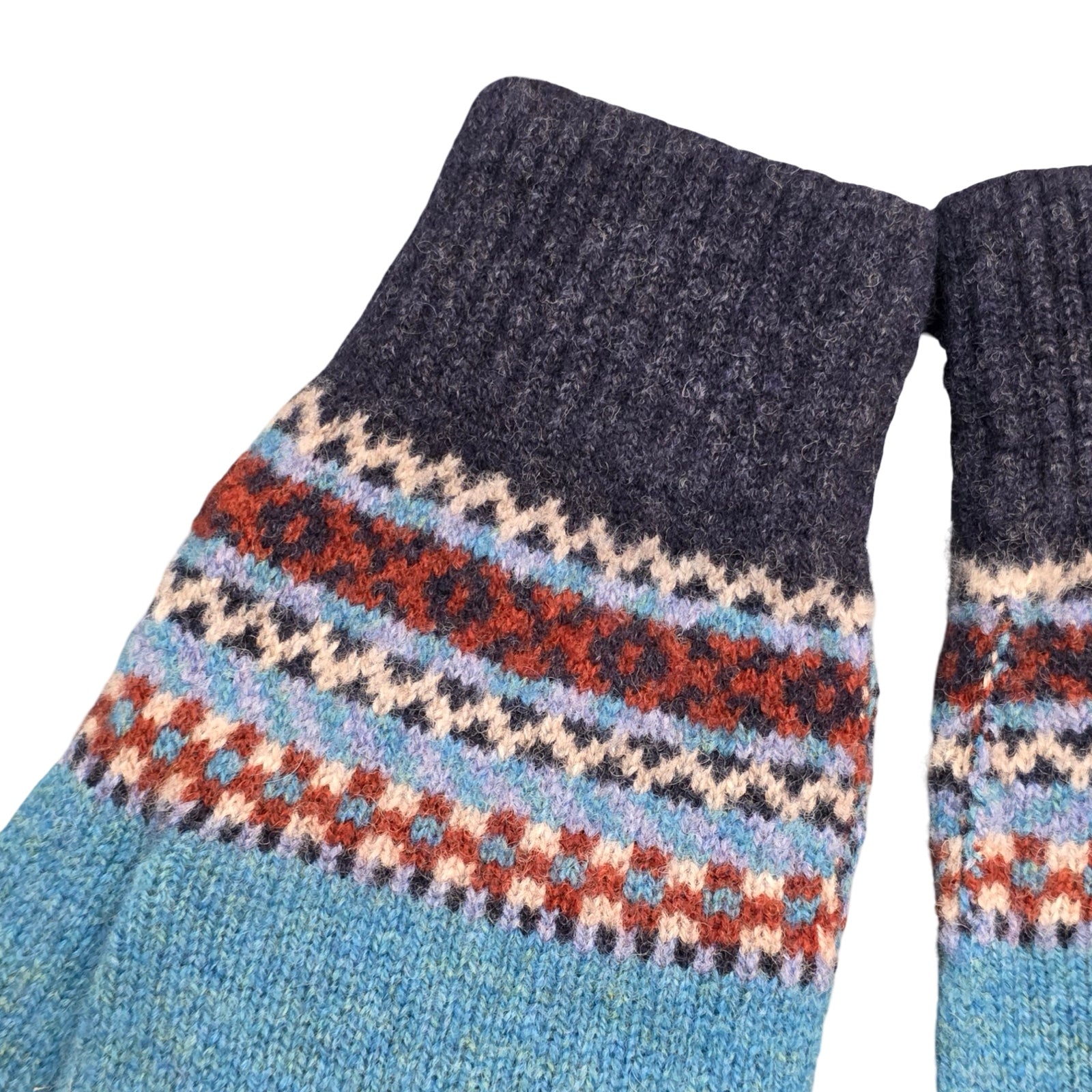 Blue Lochinver Lambswool Gloves