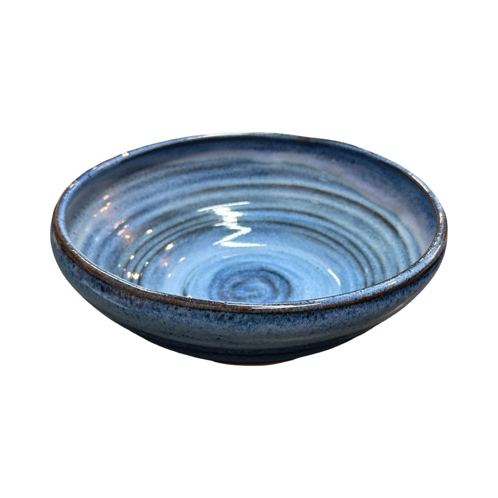 Blue Stoneware Serving Bowl