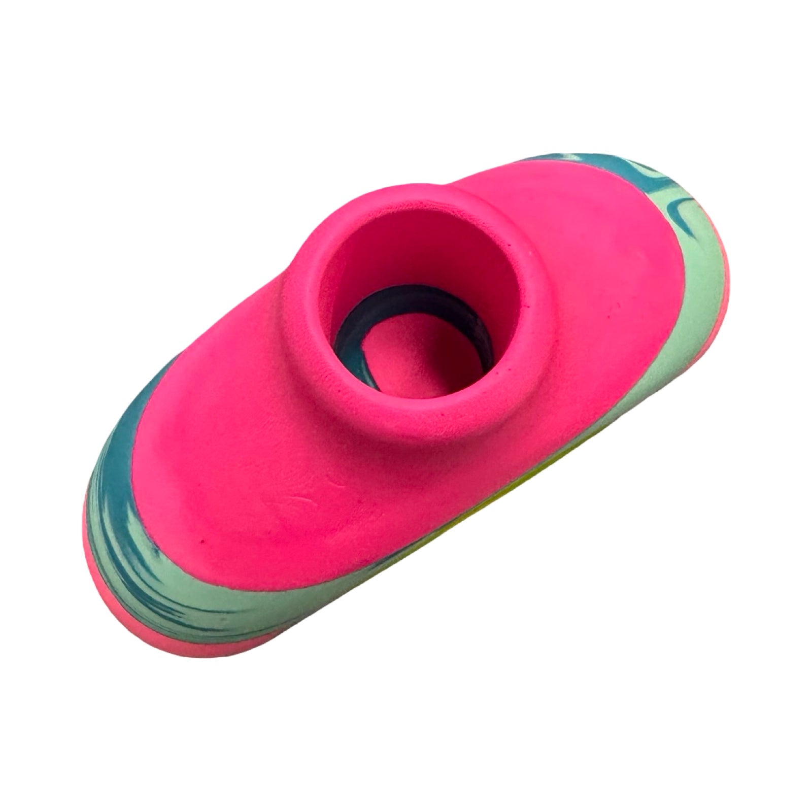 Bright Striped Small Donut Vase