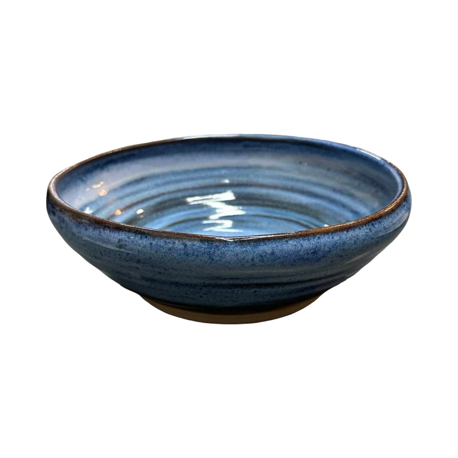 Blue Stoneware Serving Bowl