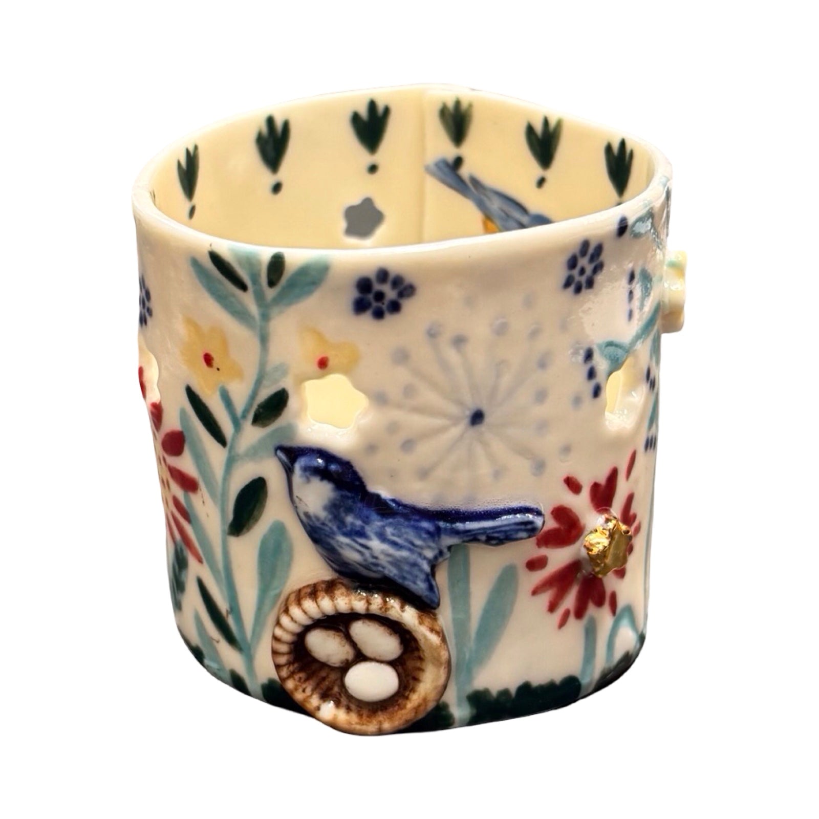 Garden Porcelain Tea Light Holder