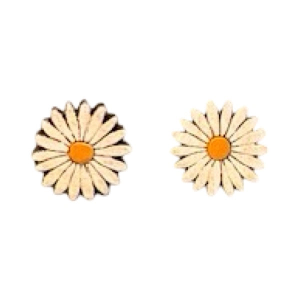 Daisy Bamboo Stud Earrings