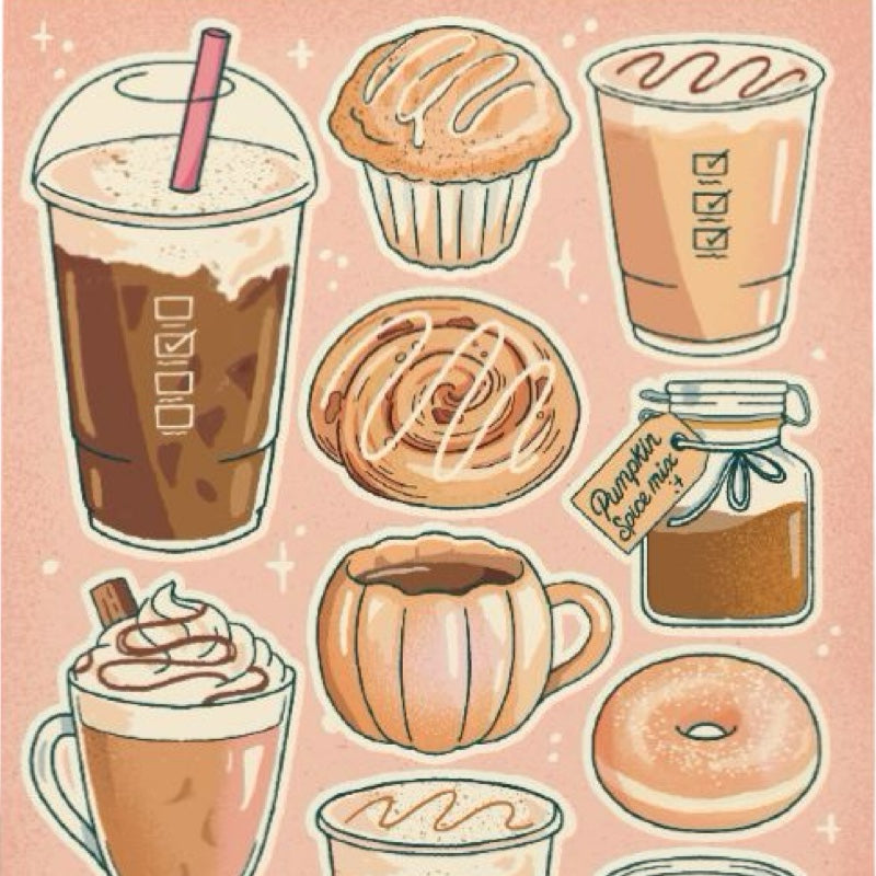 Cozy Coffees Sticker Sheet
