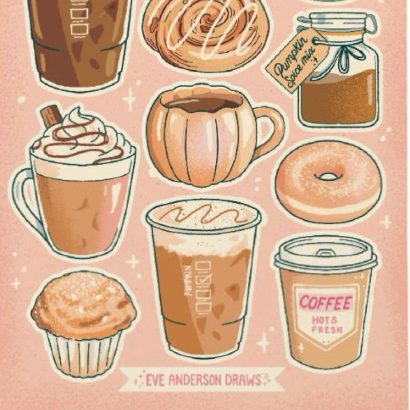 Cozy Coffees Sticker Sheet