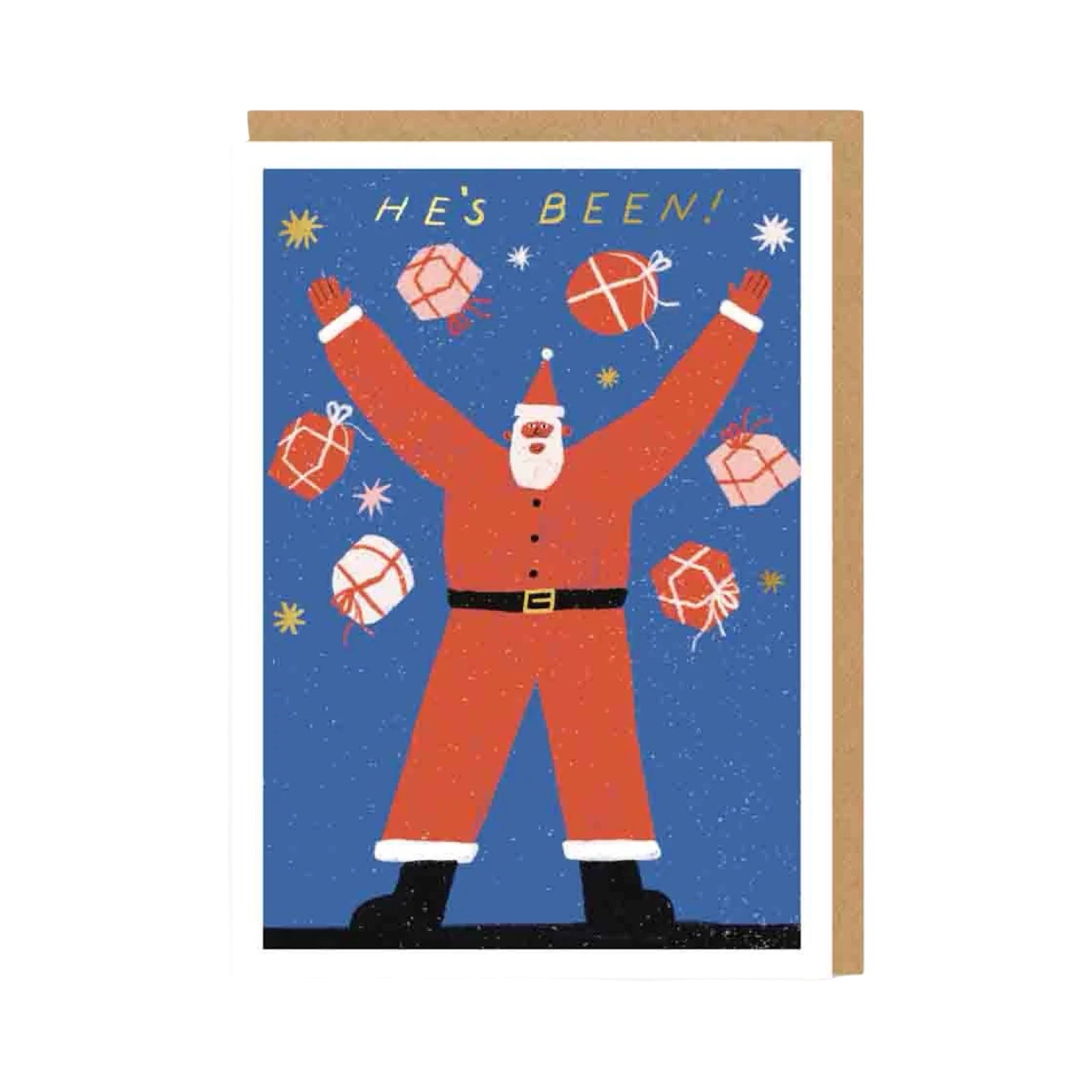 Santa He's Been Christmas Card