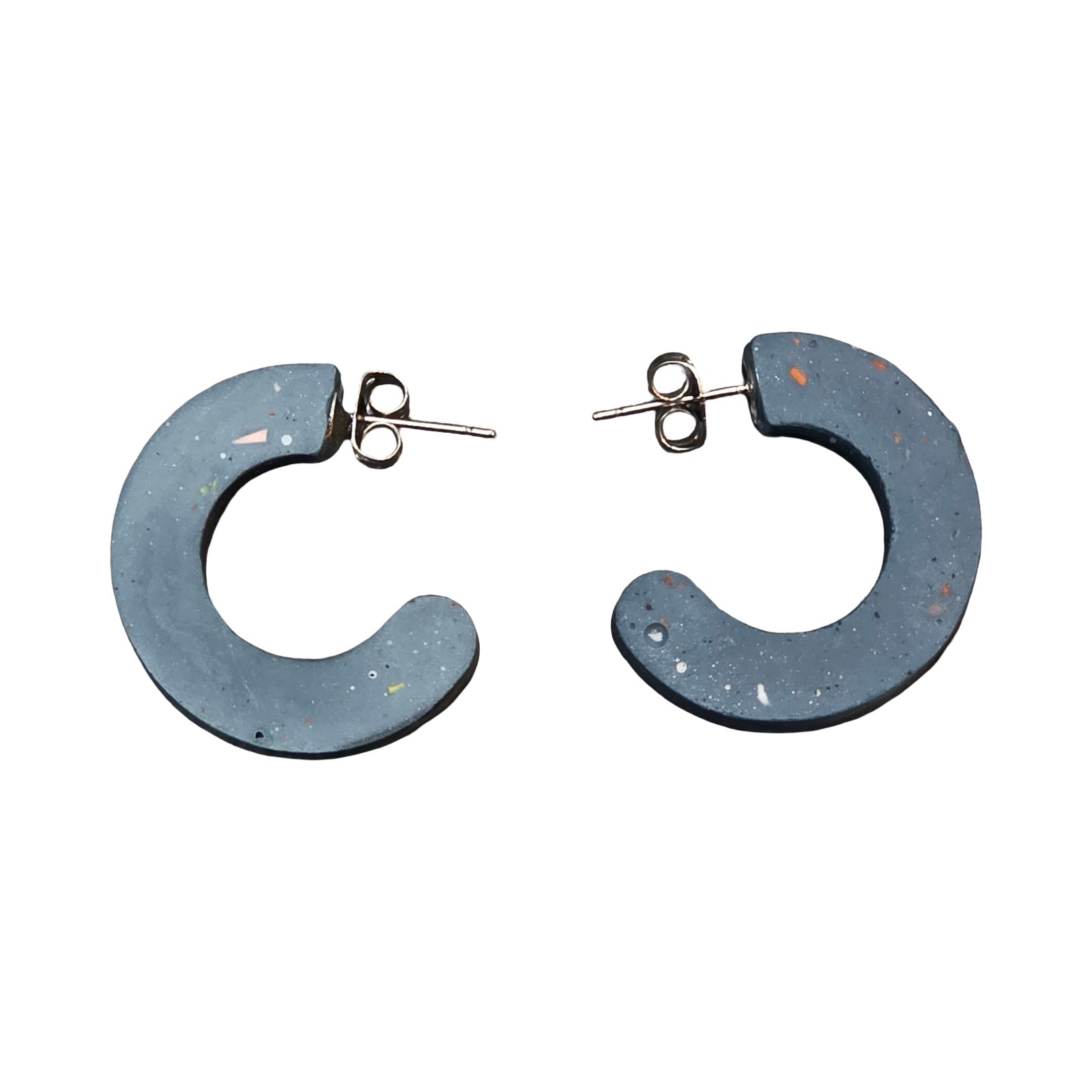 Blue Hoop Earrings