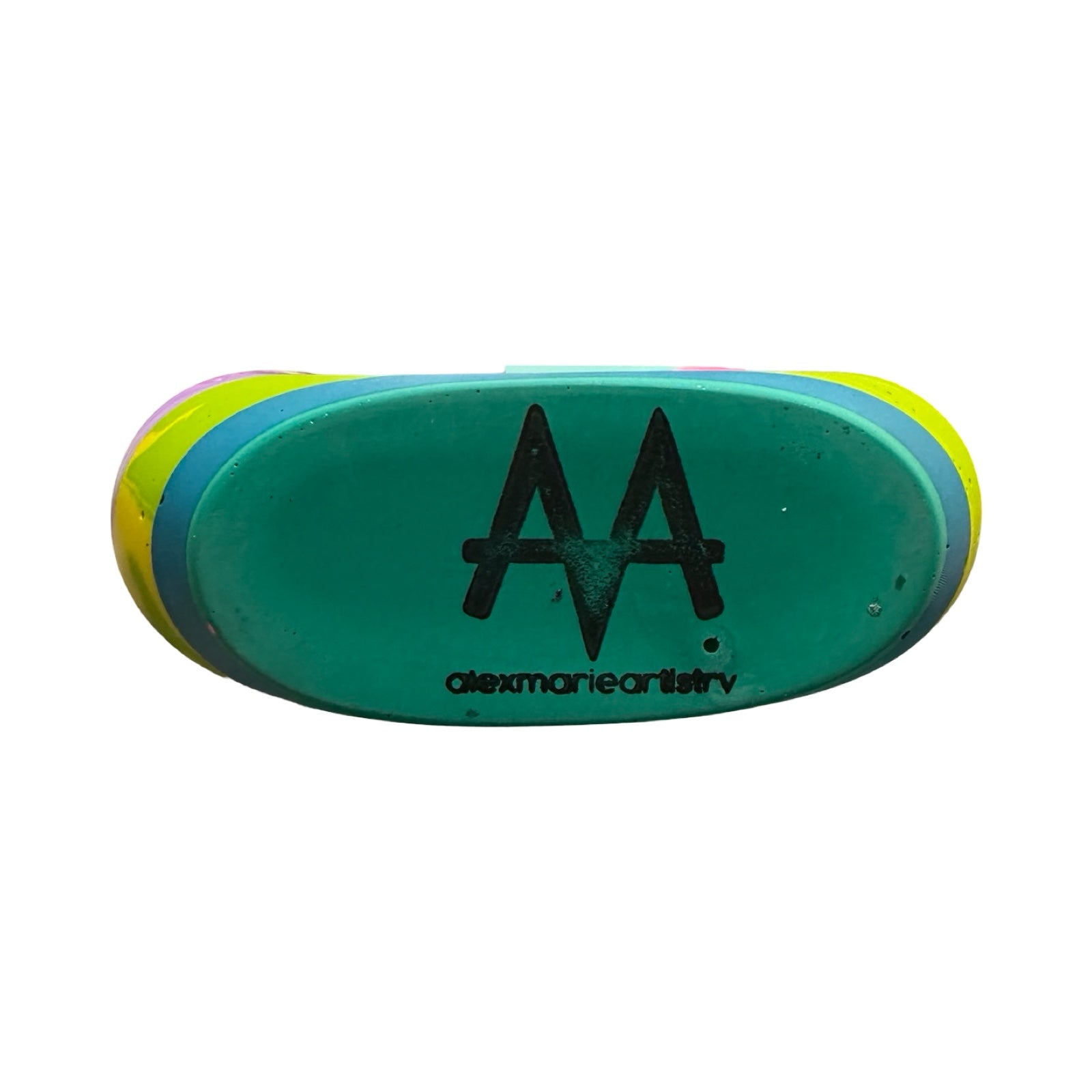 Bright Striped Small Donut Vase