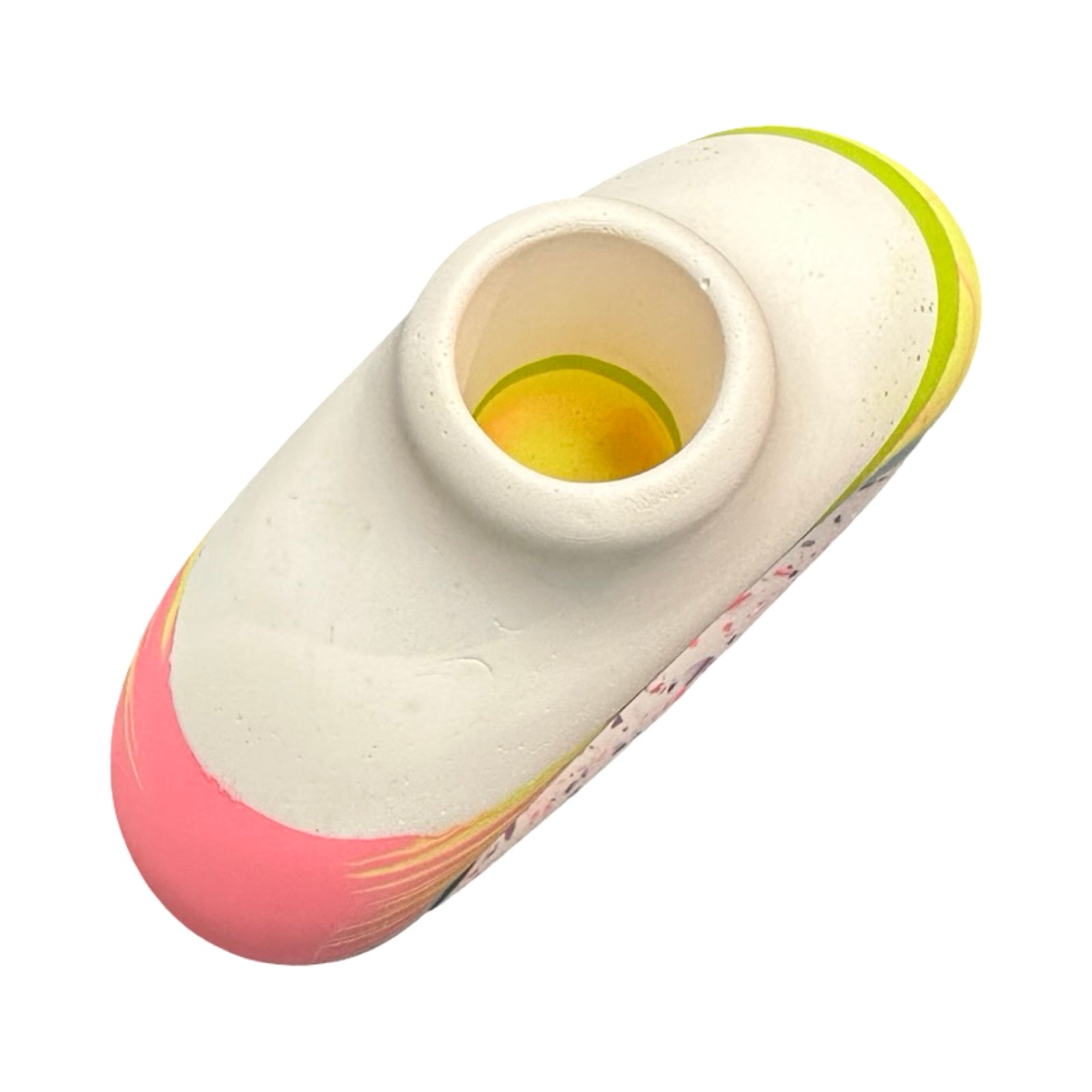 White Small Donut Vase