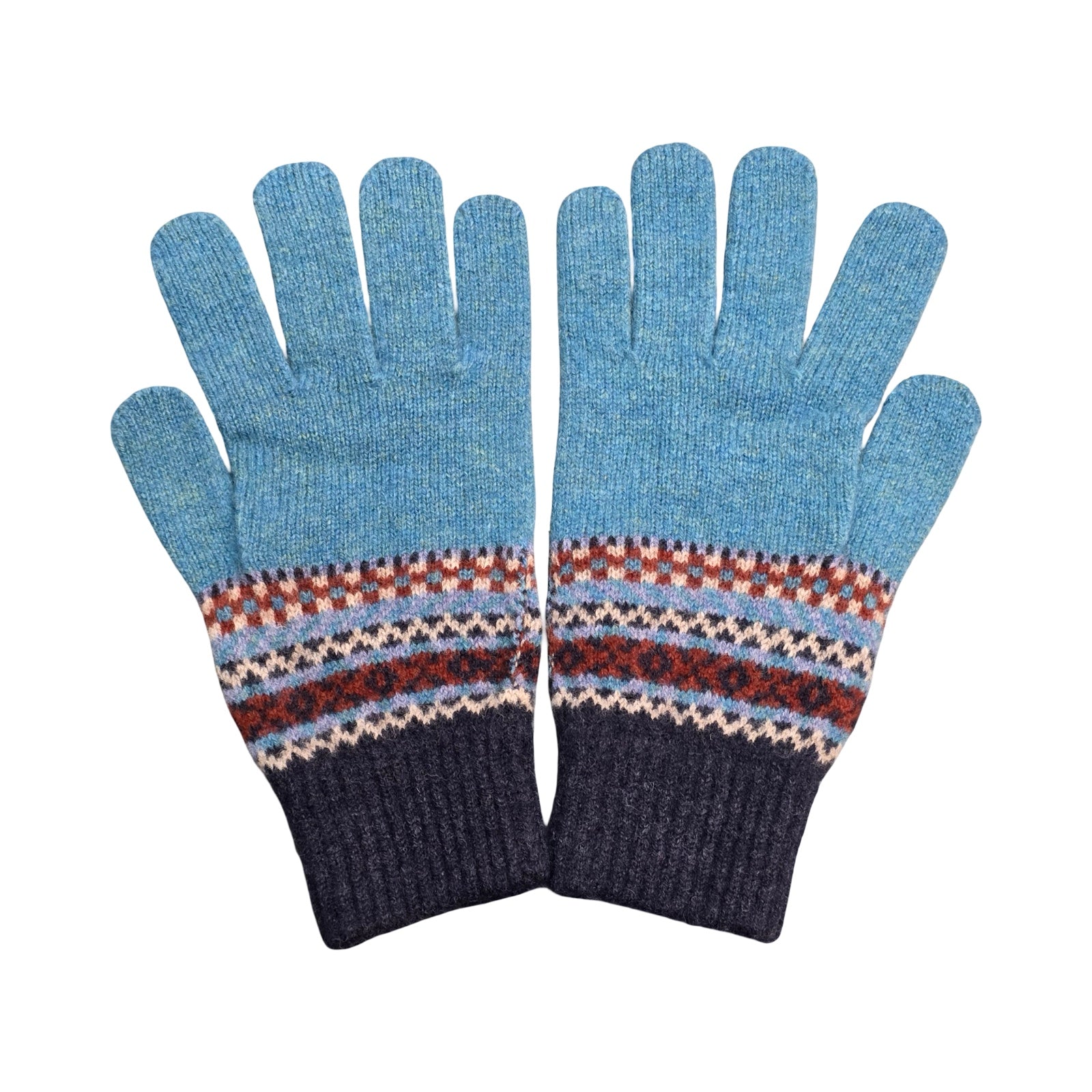 Blue Lochinver Lambswool Gloves
