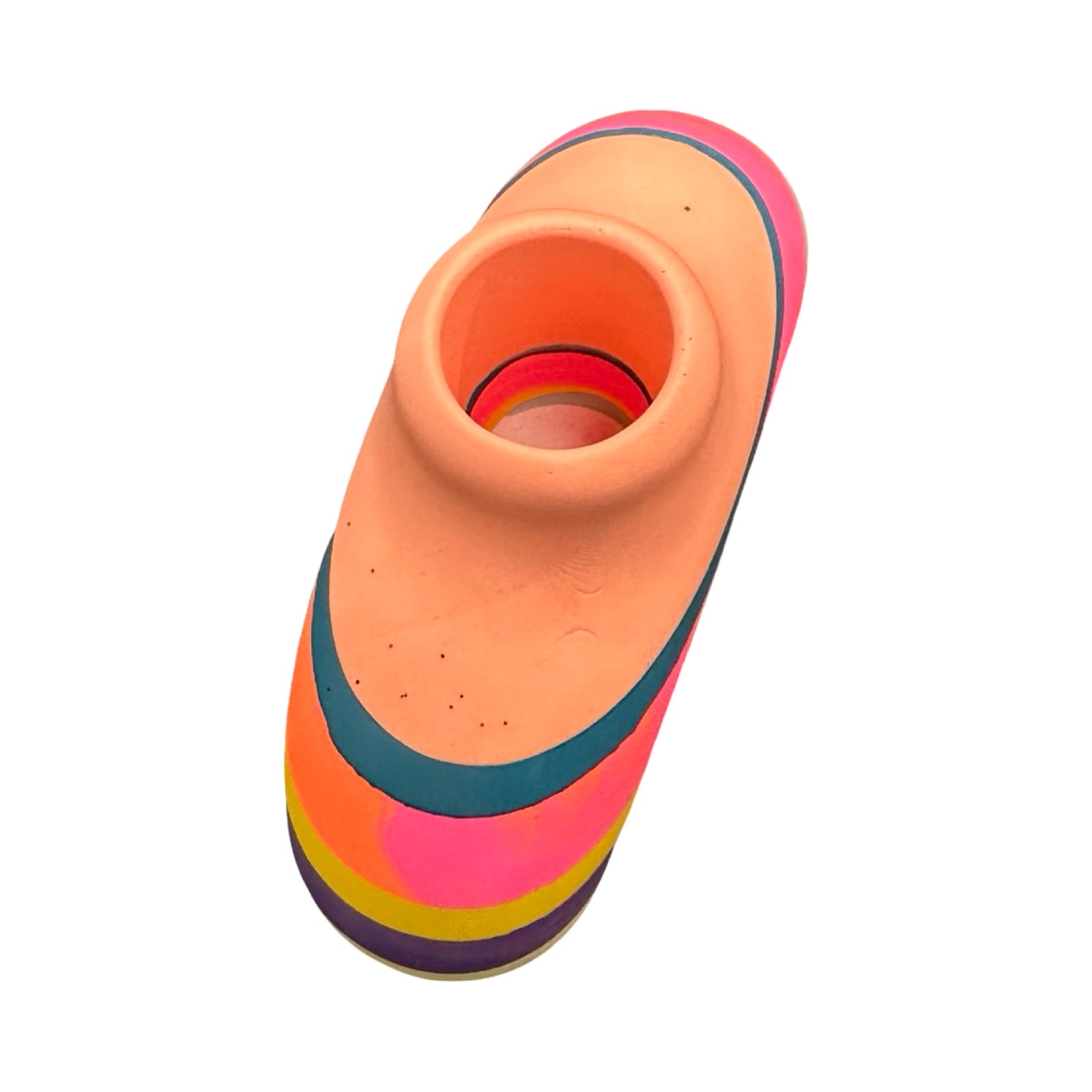 Peach Small Donut Vase