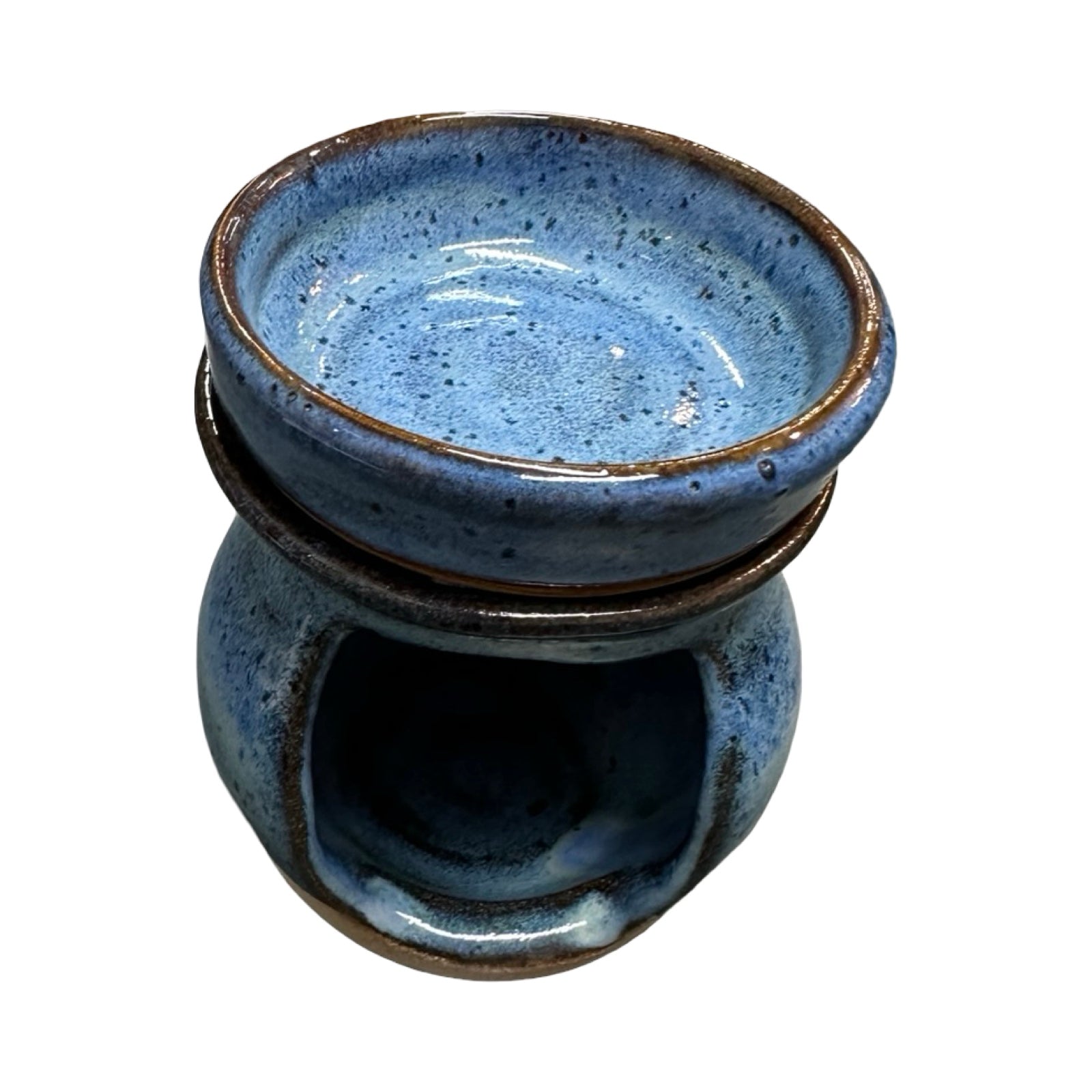 Blue Stoneware Oil Burner
