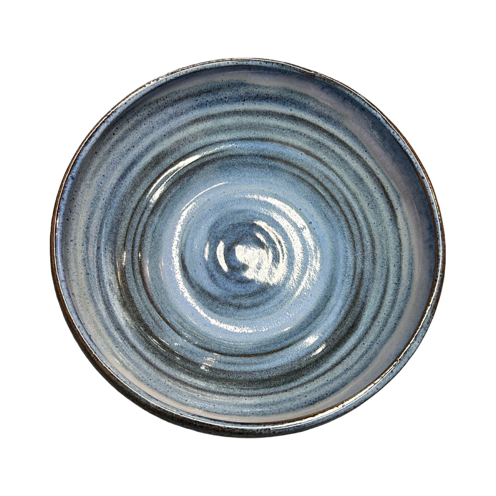 Blue Stoneware Serving Bowl