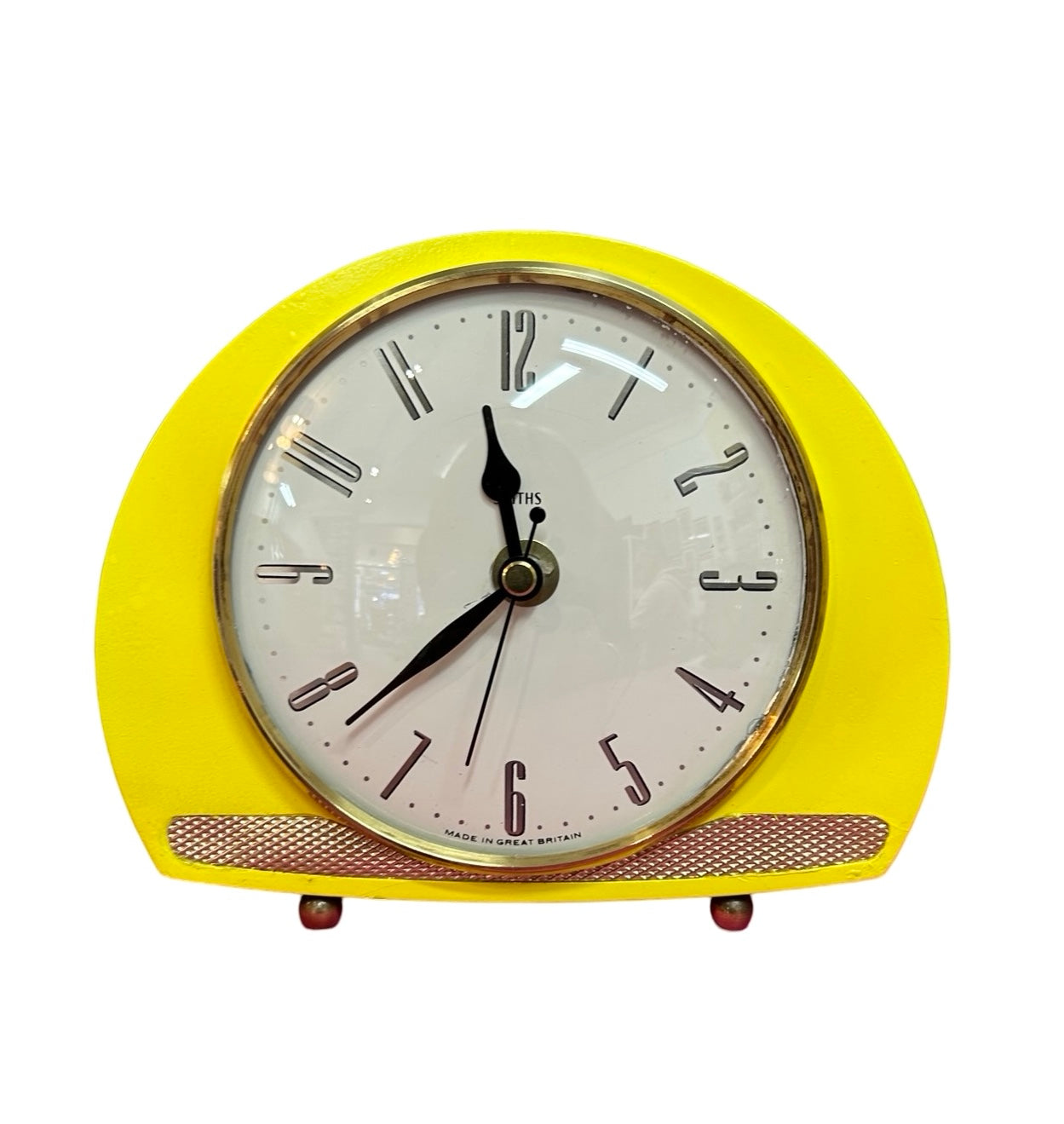 Smiths Small Yellow Clock