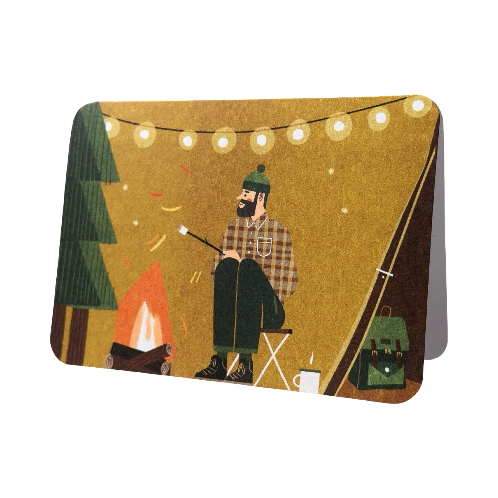 Man and His Tent Card