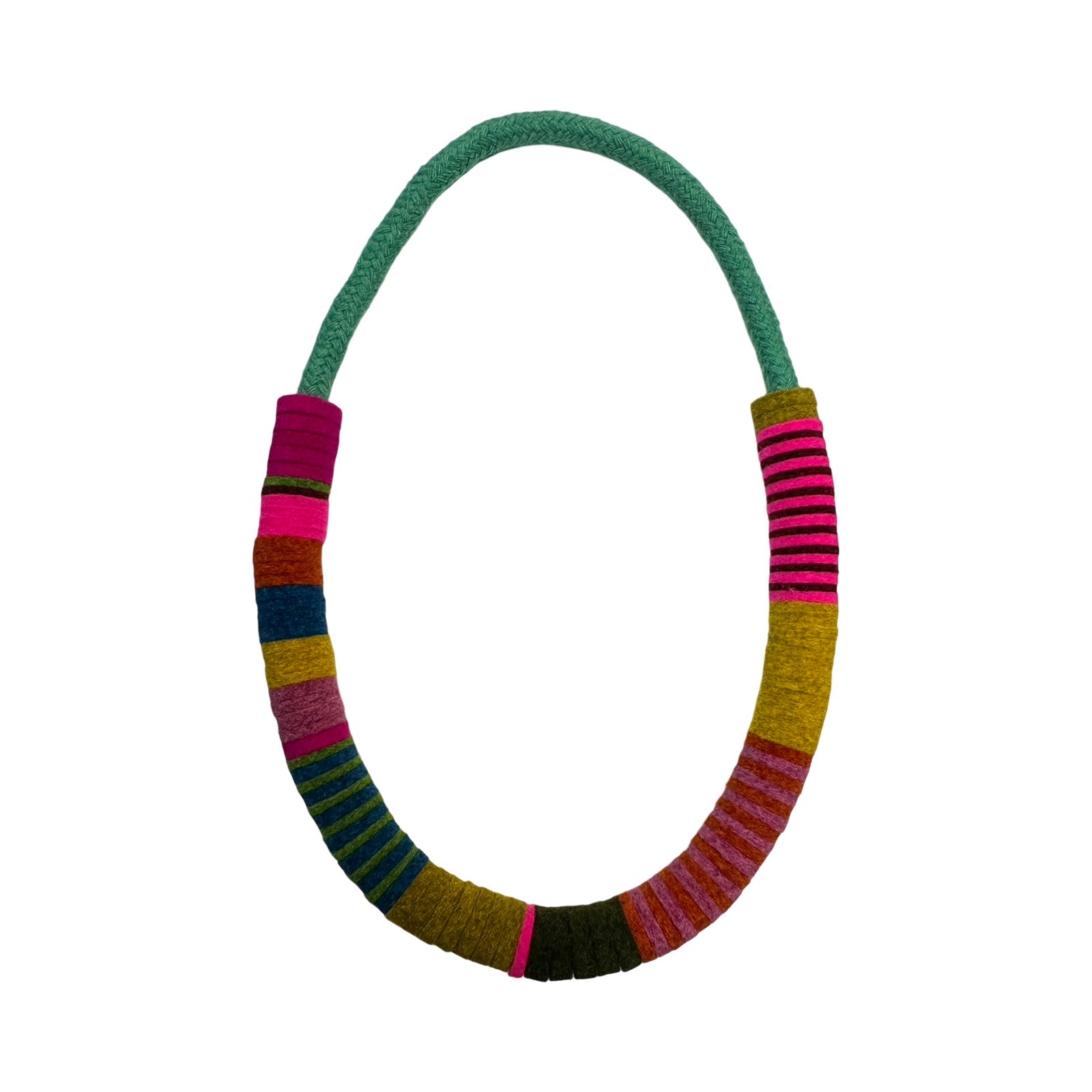 Chunky Colour Block Felt Necklace