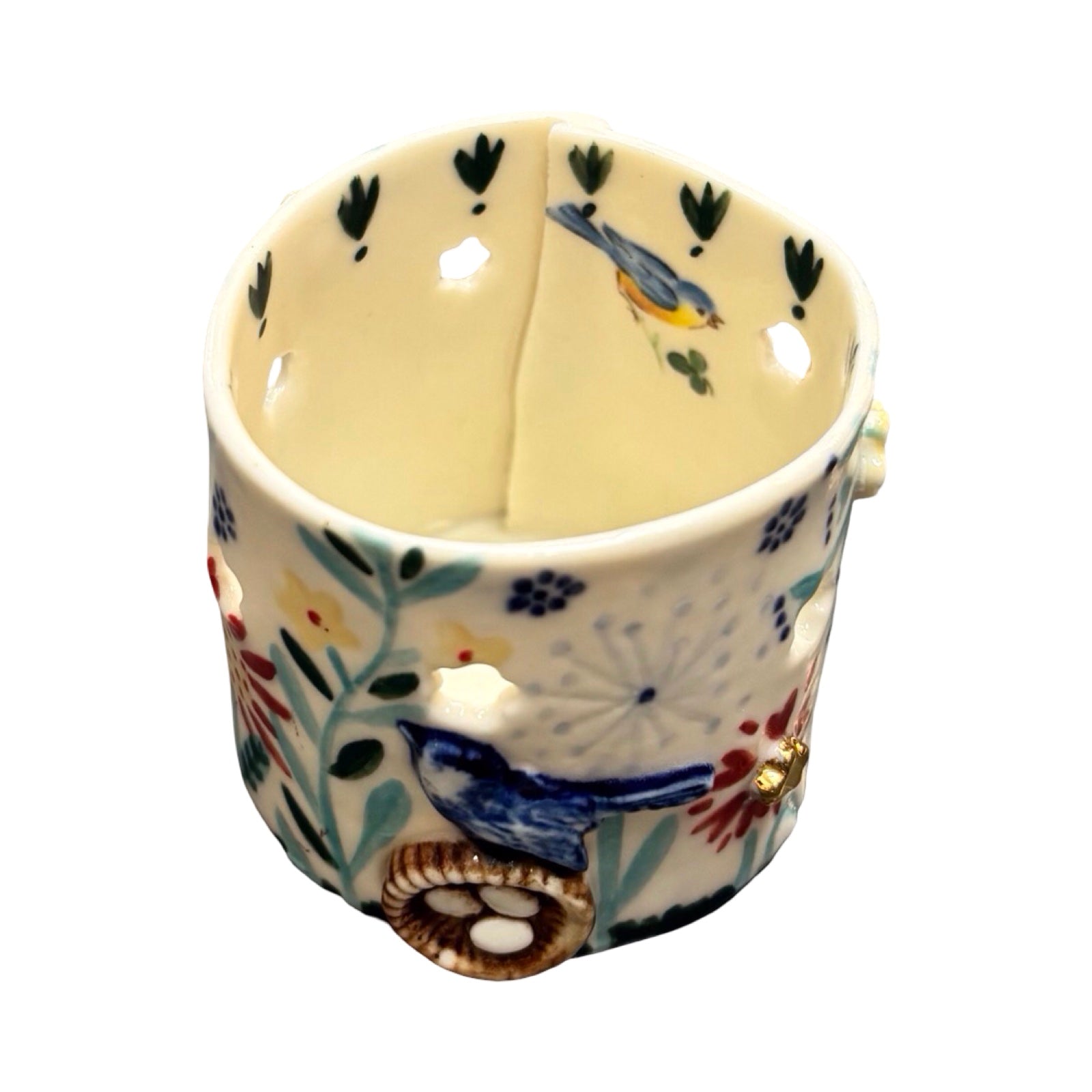 Garden Porcelain Tea Light Holder