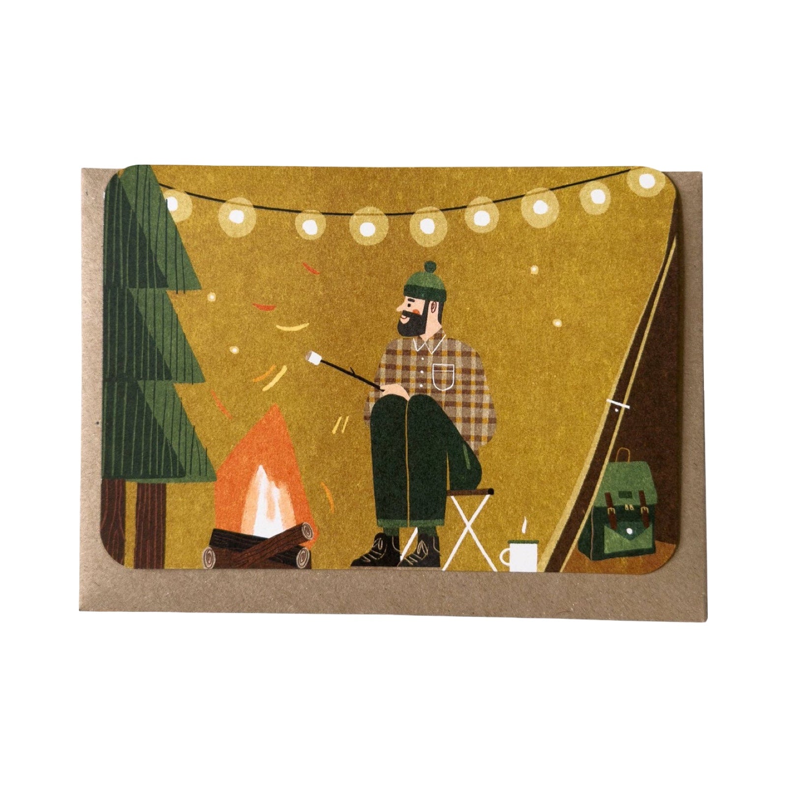 Man and His Tent Card
