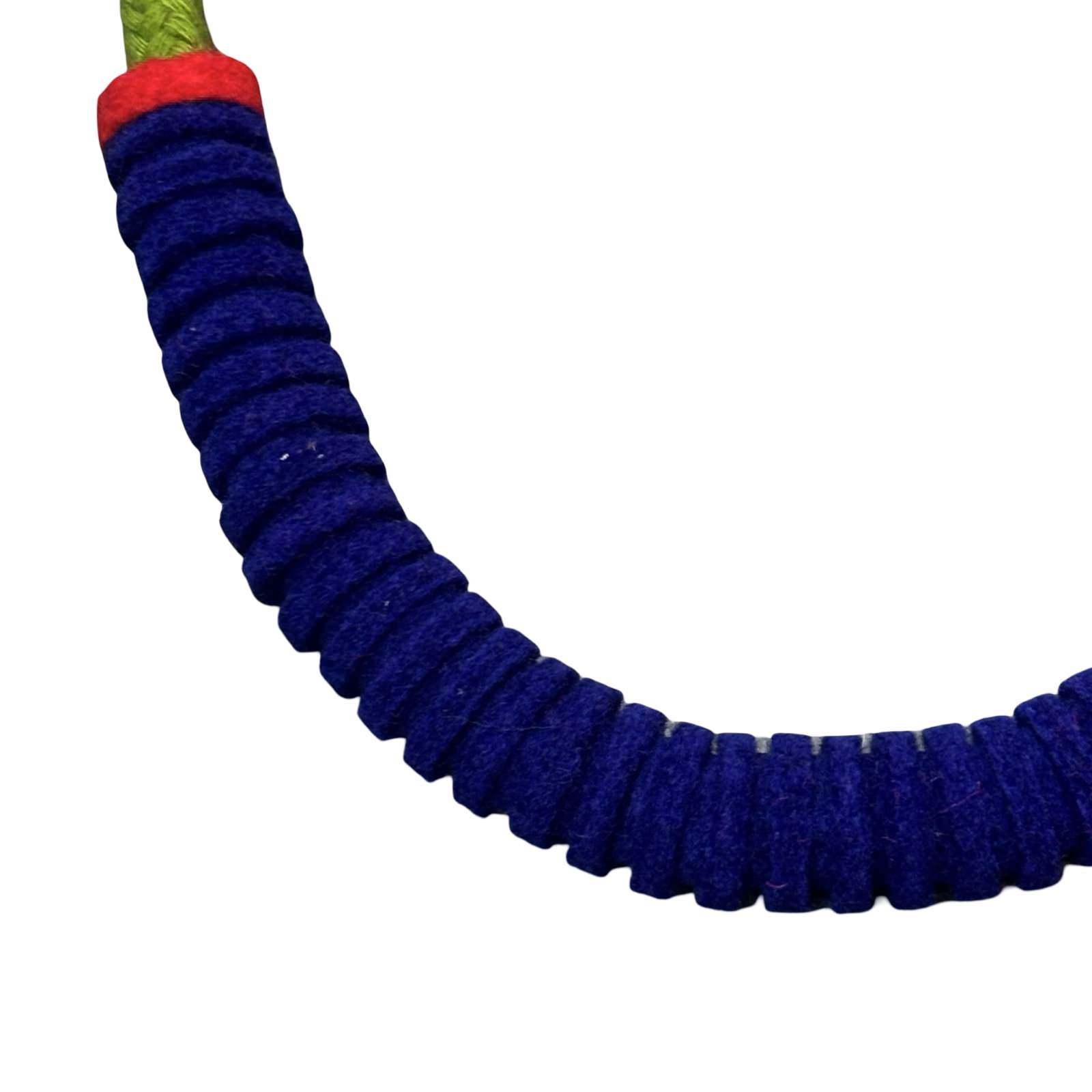 Blue and Green Anna Felt Necklace