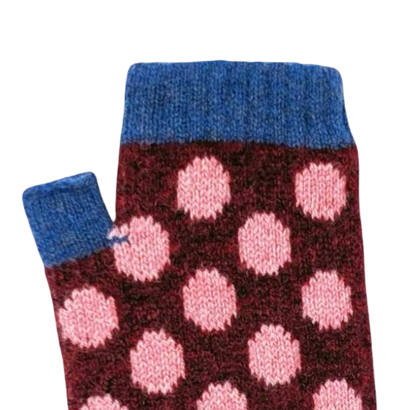 Spotty Women's Lambswool Wrist Warmers