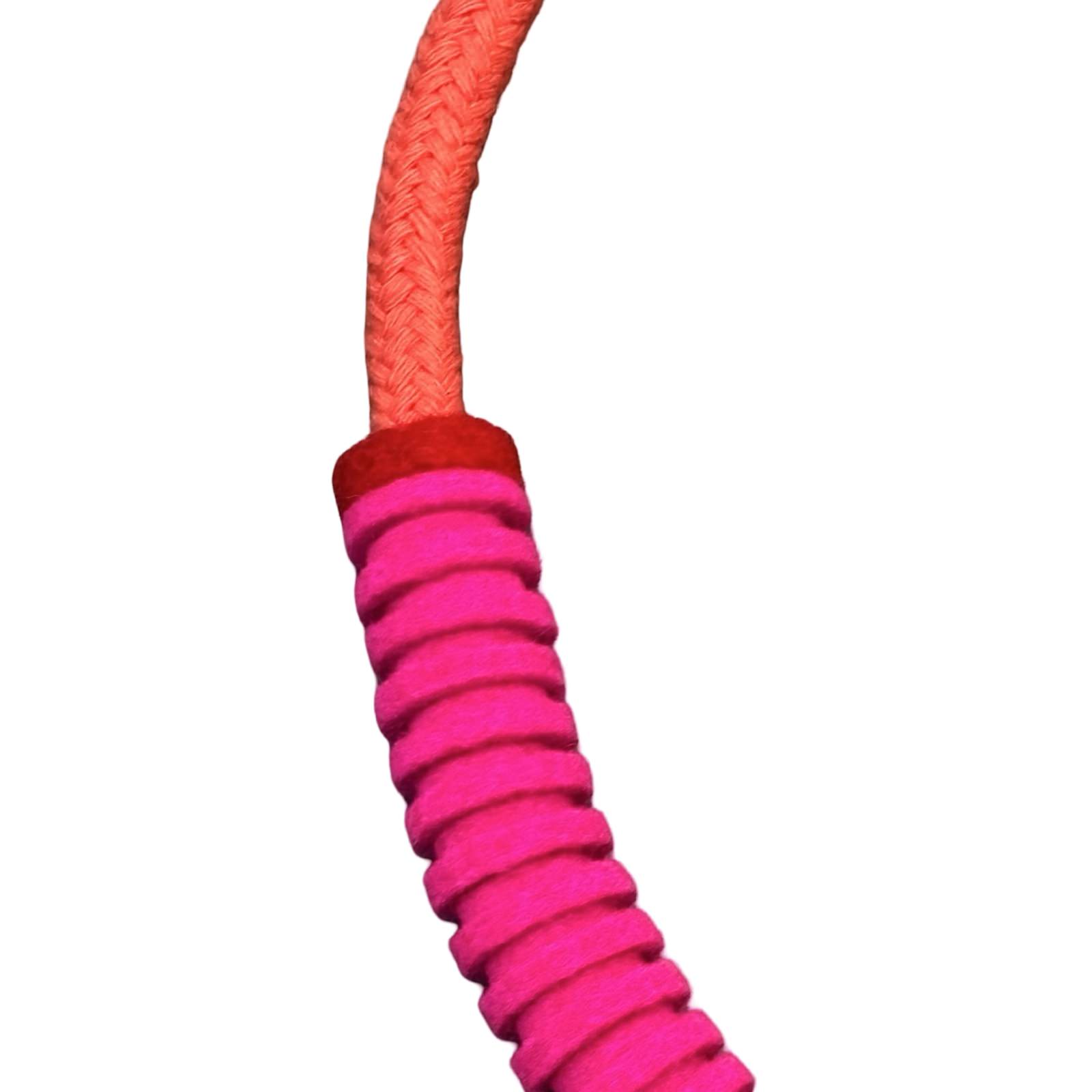 Pink and Coral Anna Felt Necklace