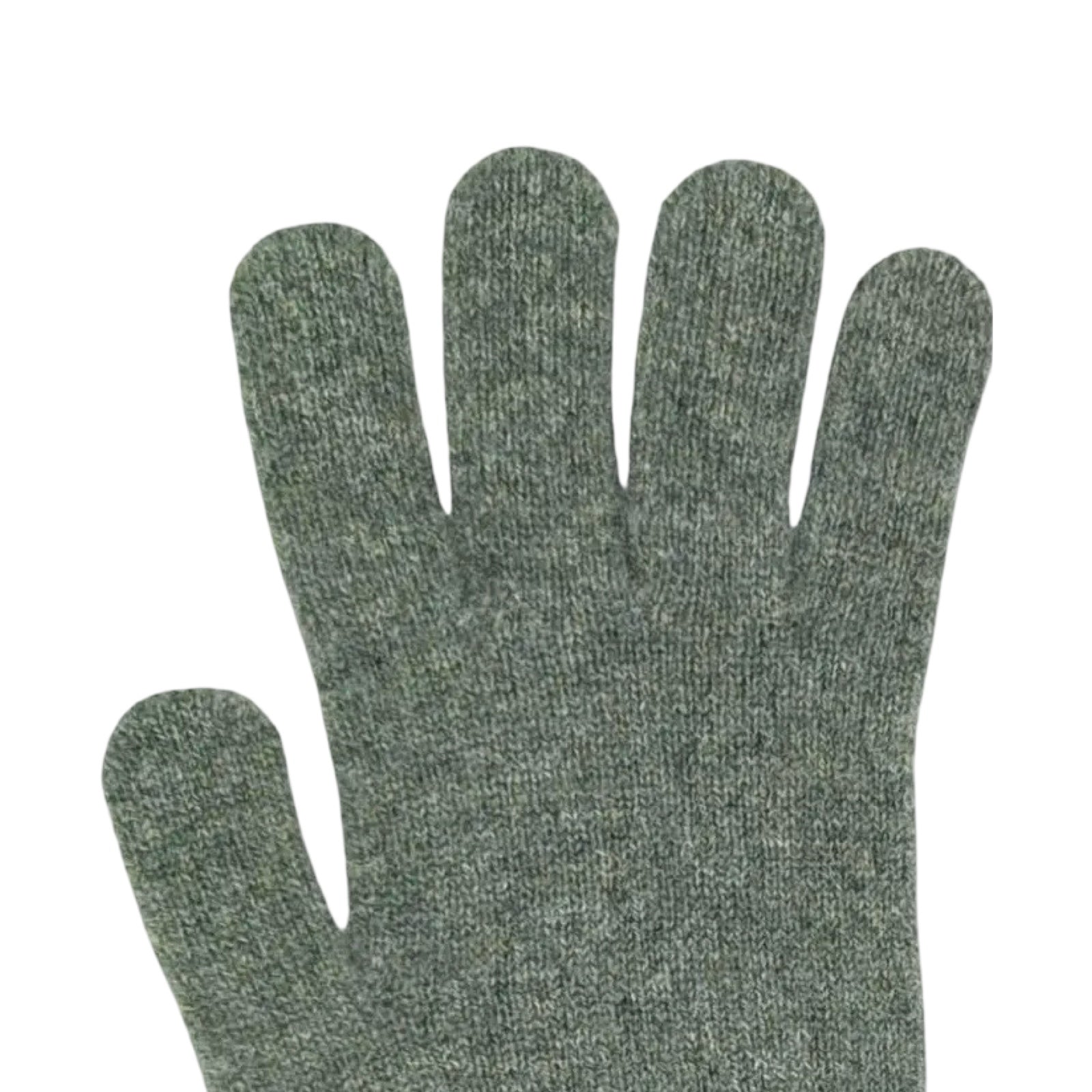 Green and Navy Men's Lambswool Gloves