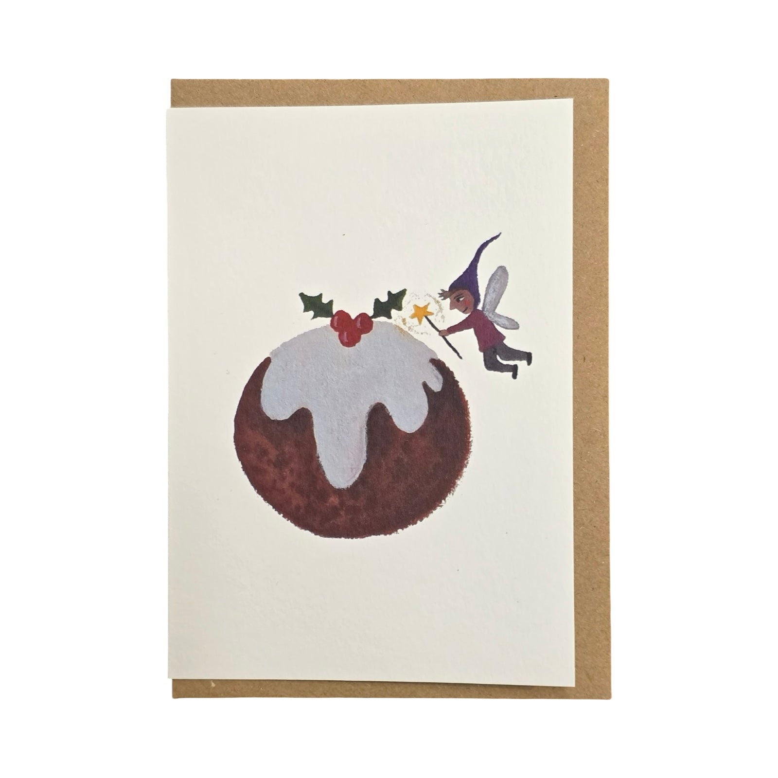 Christmas Pudding Fairy Card
