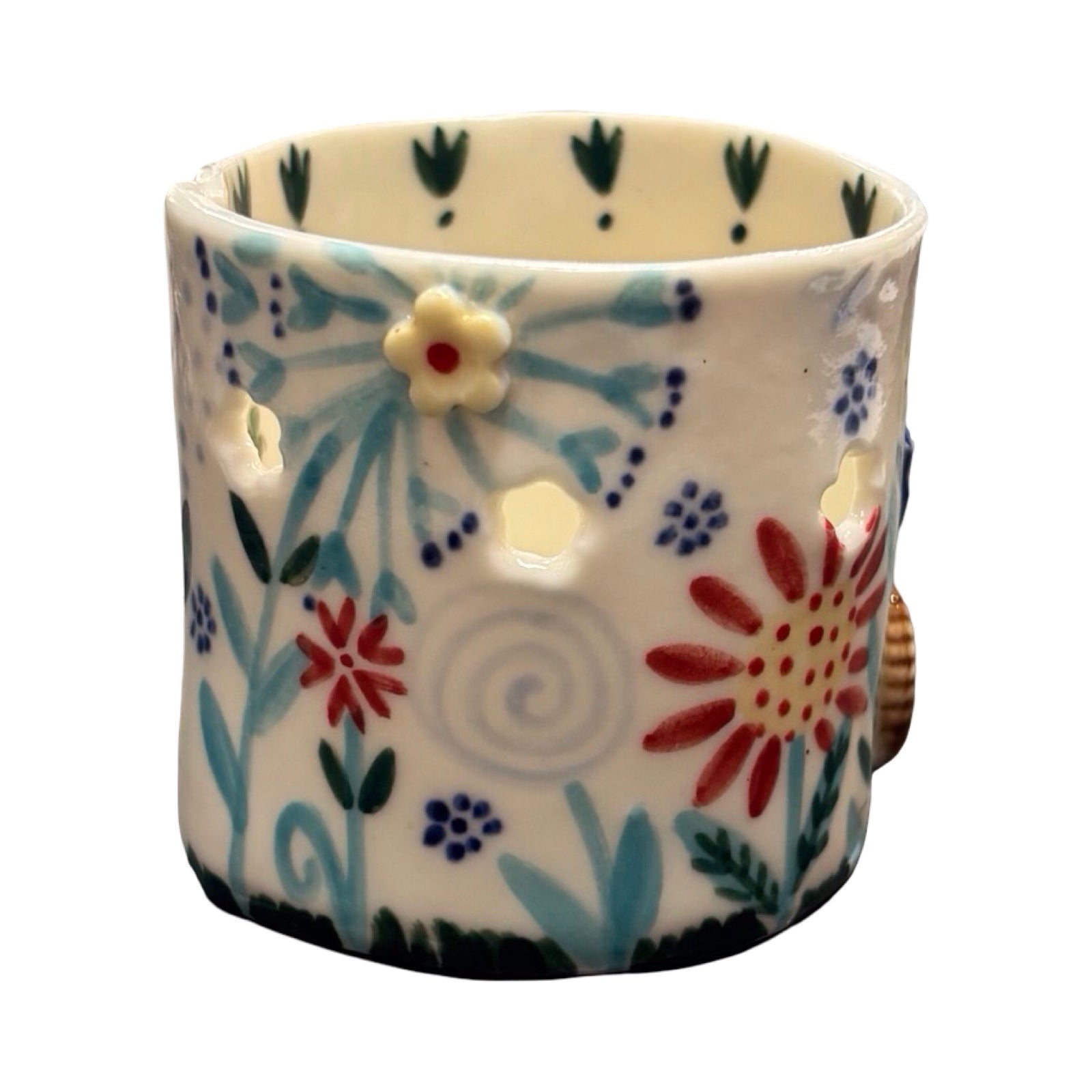 Garden Porcelain Tea Light Holder