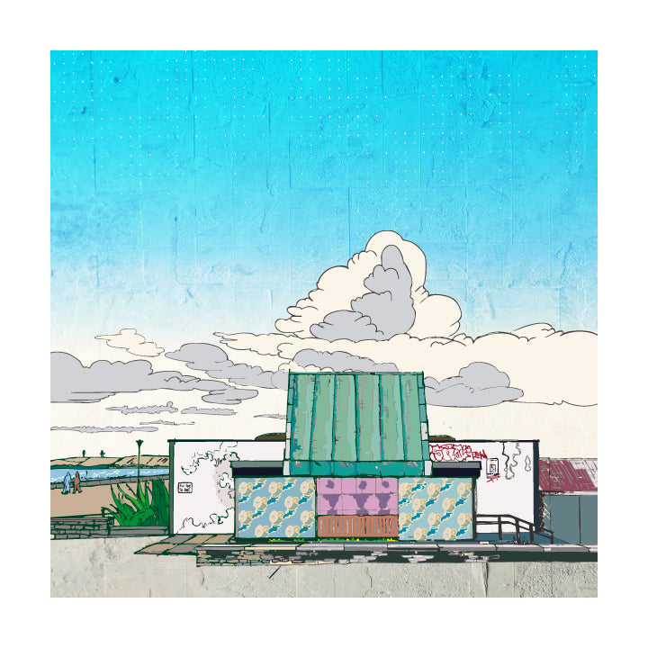 This print illustrates the Portobello prom in Edinburgh.