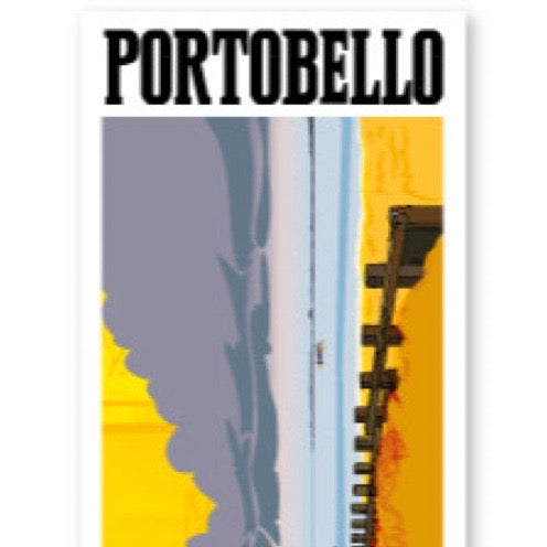 Bookmark featuring a panoramic landscape illustration of the beach in Portobello, Edinburgh.