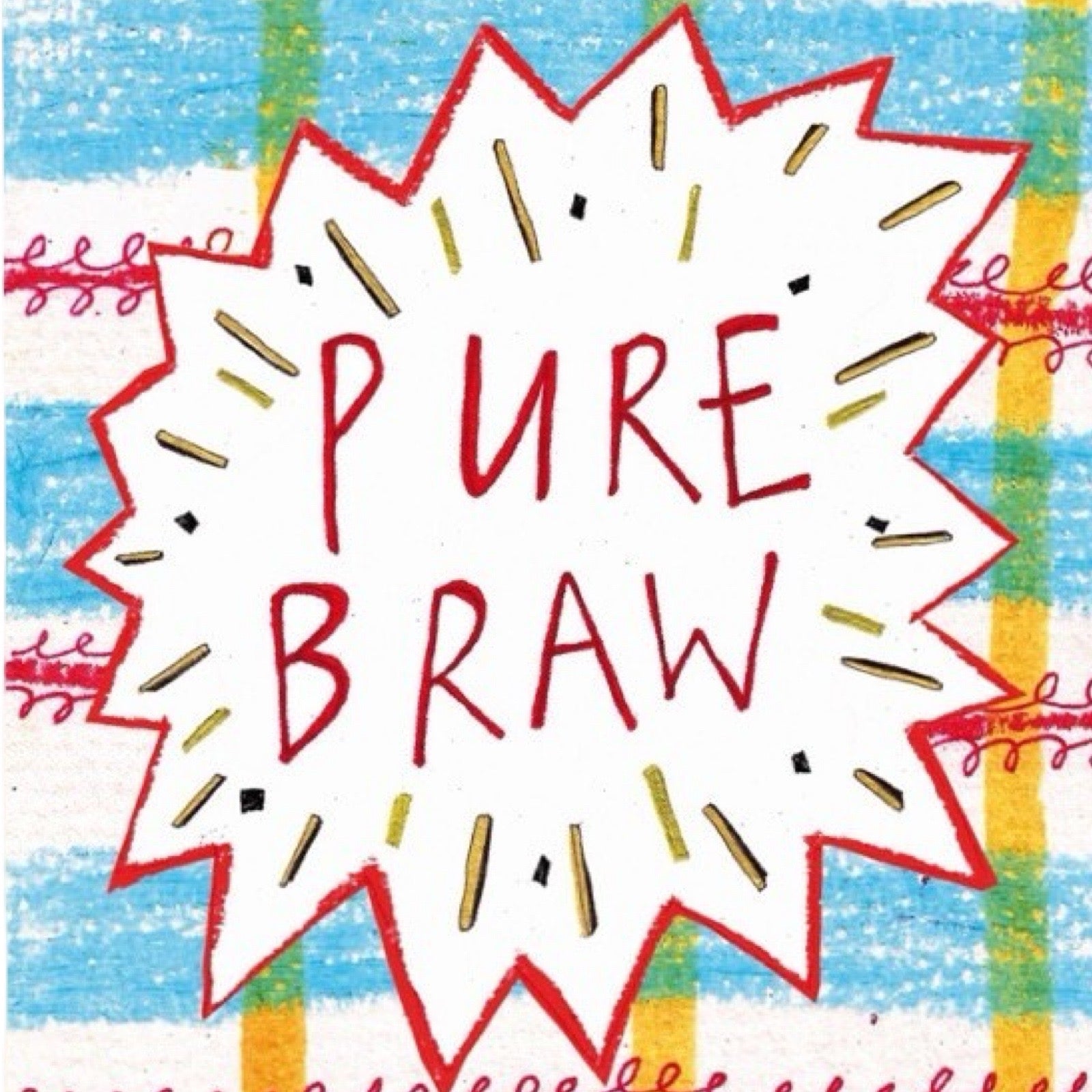 Pure braw card close up.