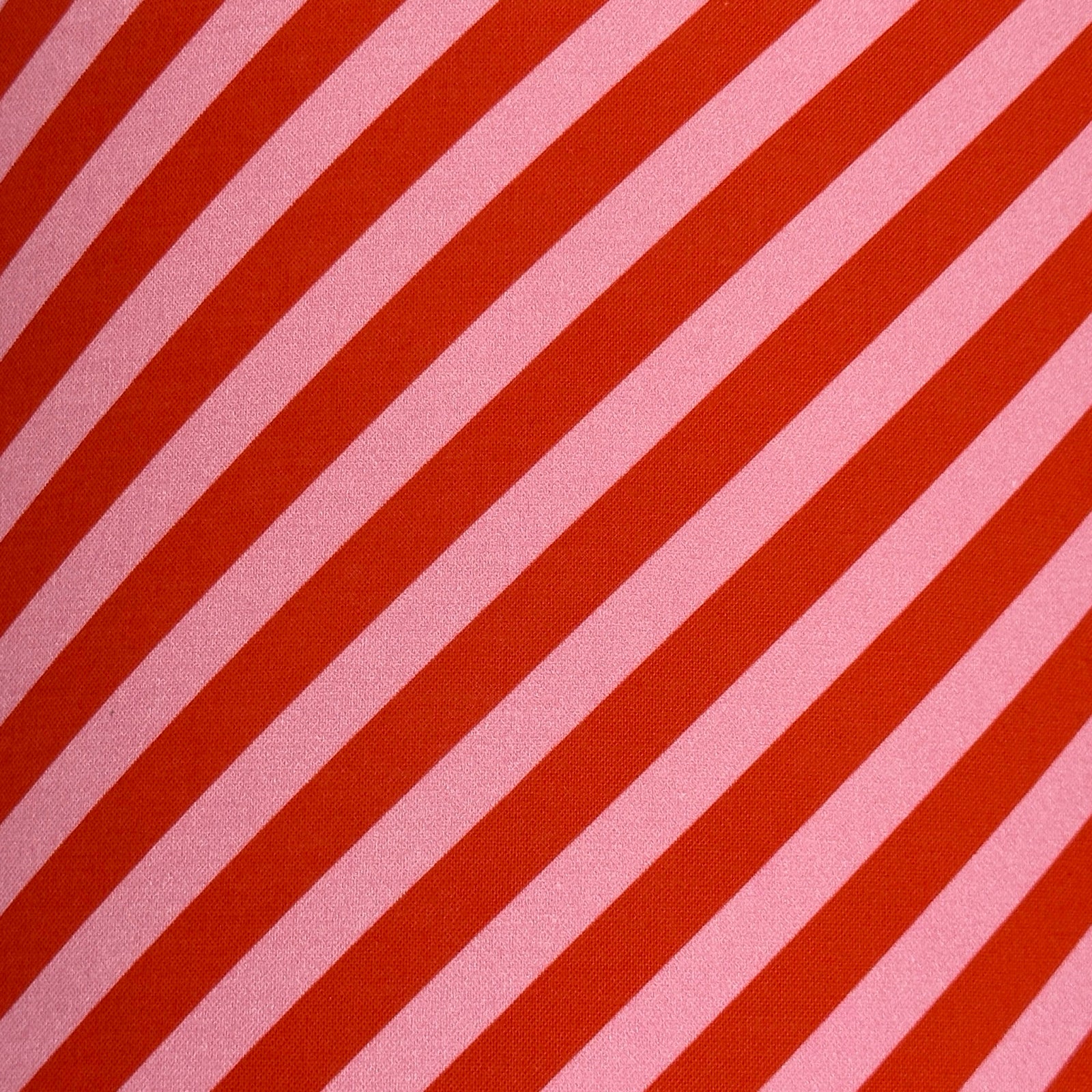 Red and Pink Diagonal Striped Drum Lampshade