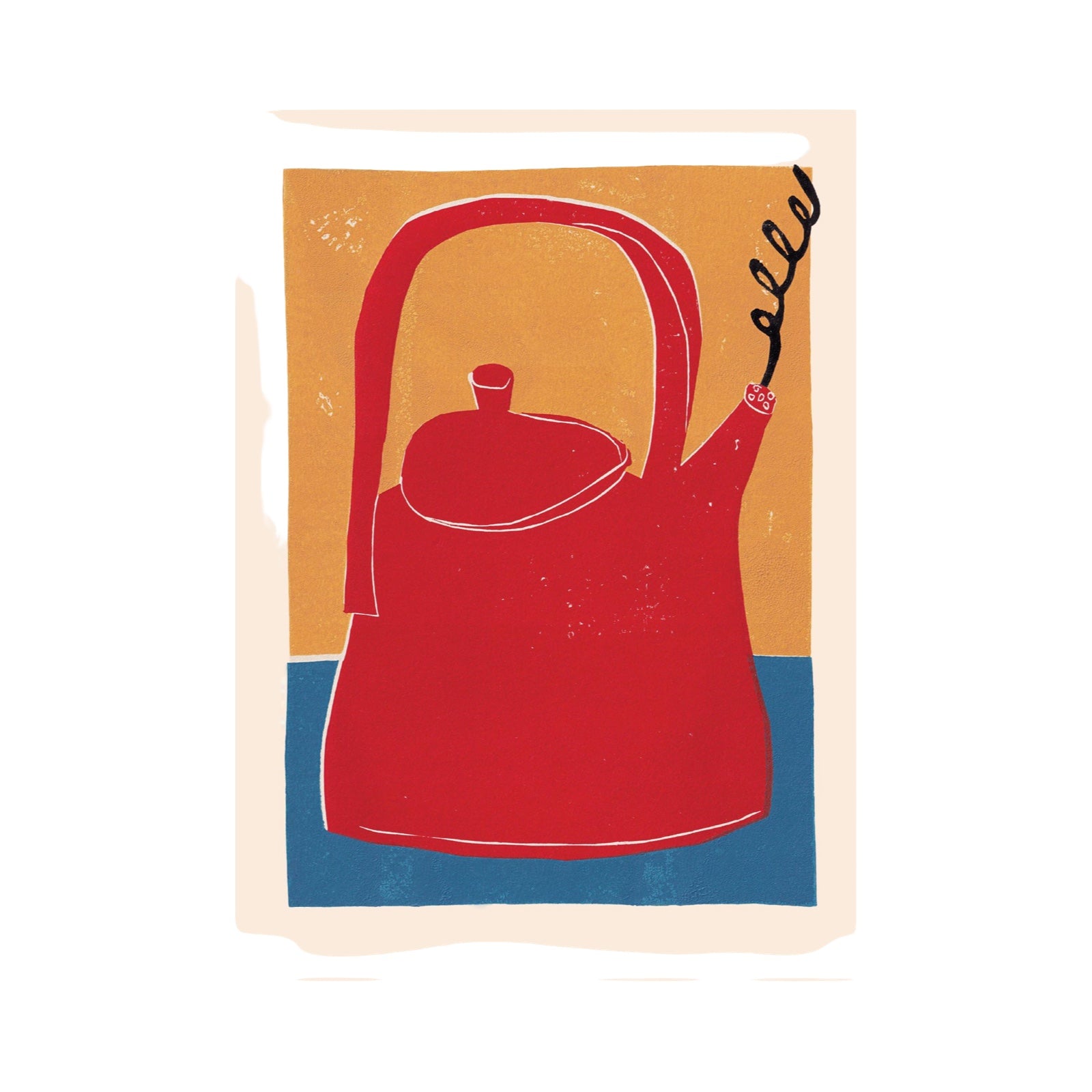 Red Teapot Print