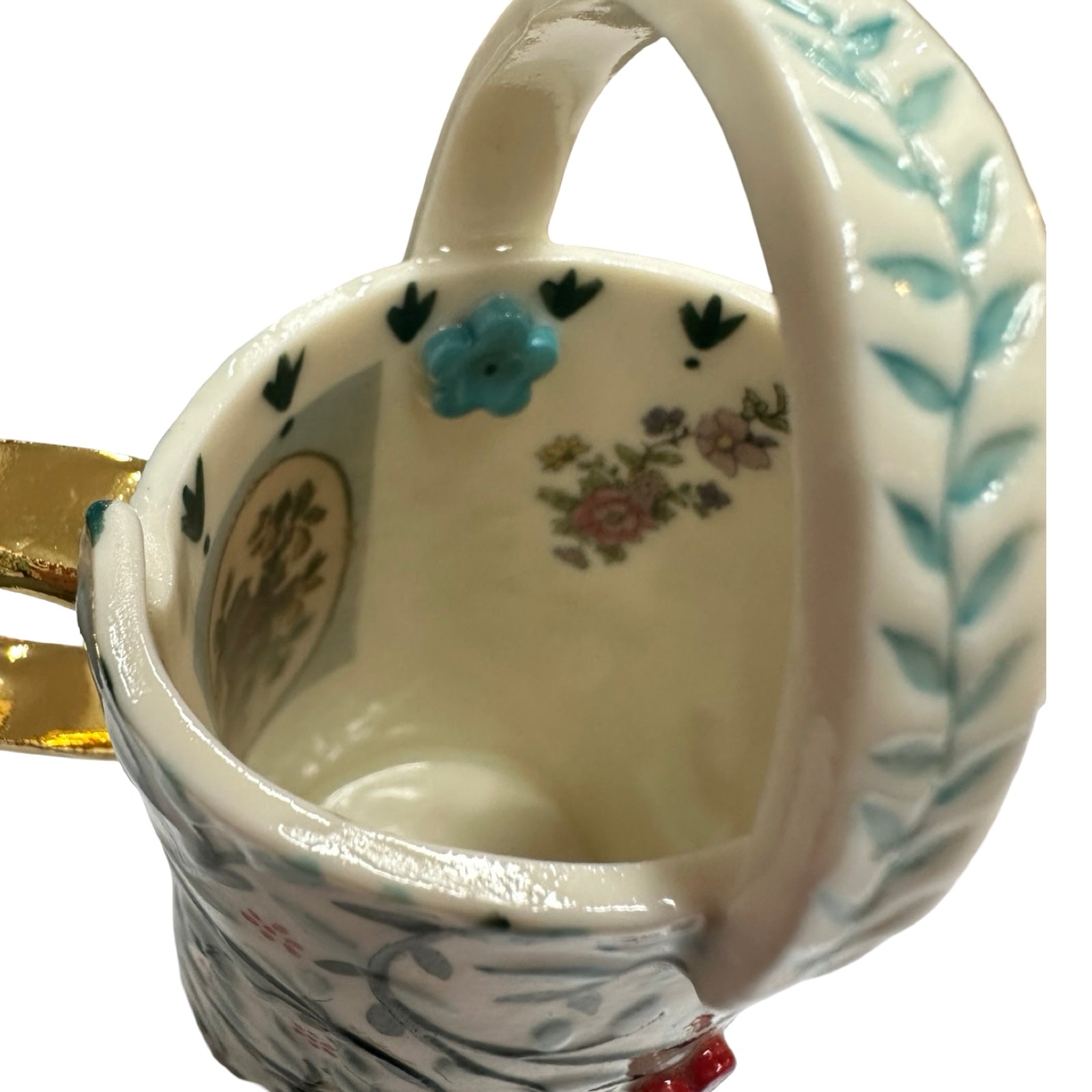 Robin Watering Can Porcelain Vase